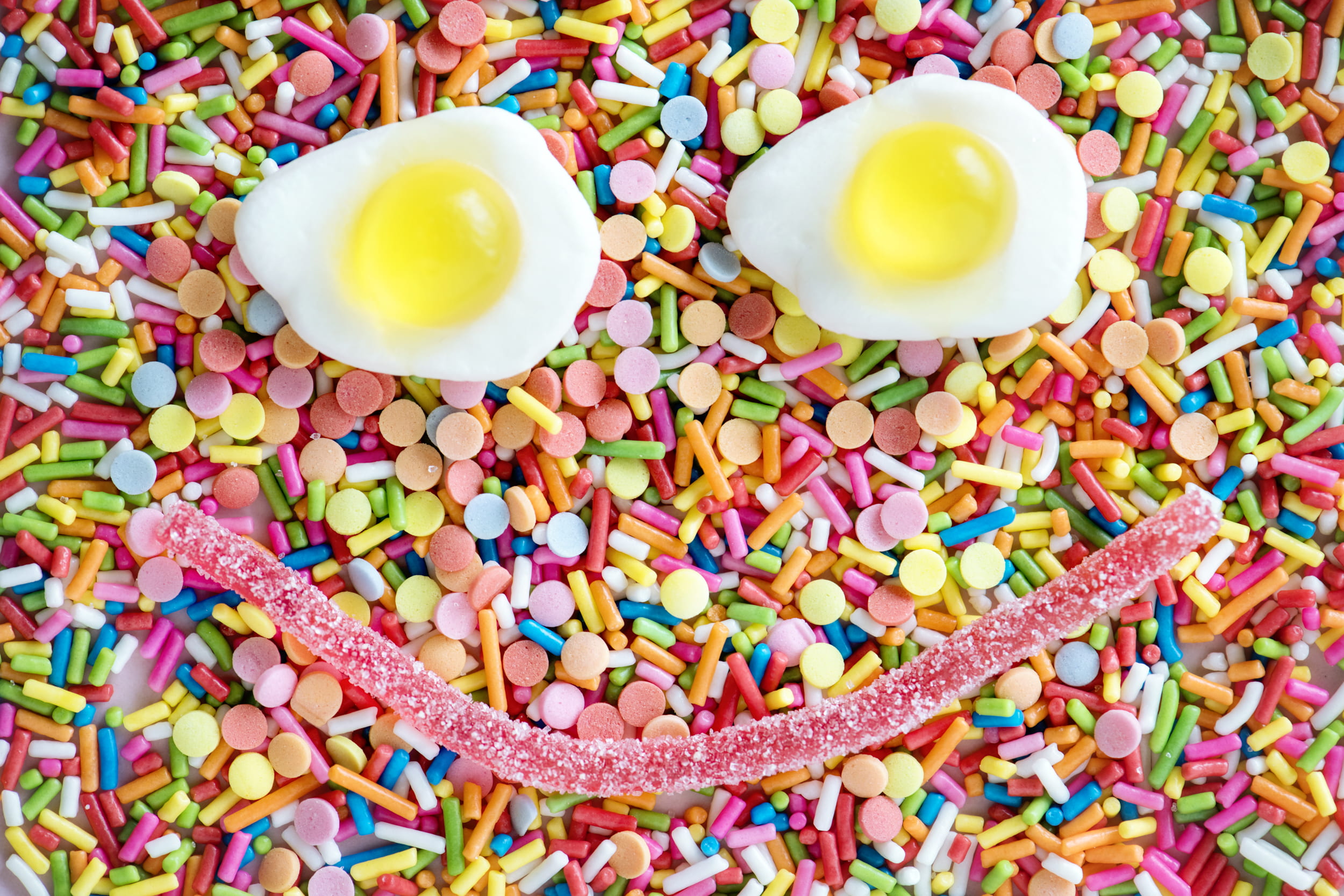 abstract, food and drink, smile, sweet food, high angle view, 1080P, unhealthy, photo, sugar, still life, close-up, yummy, sweet, large group of objects, HD Wallpaper
