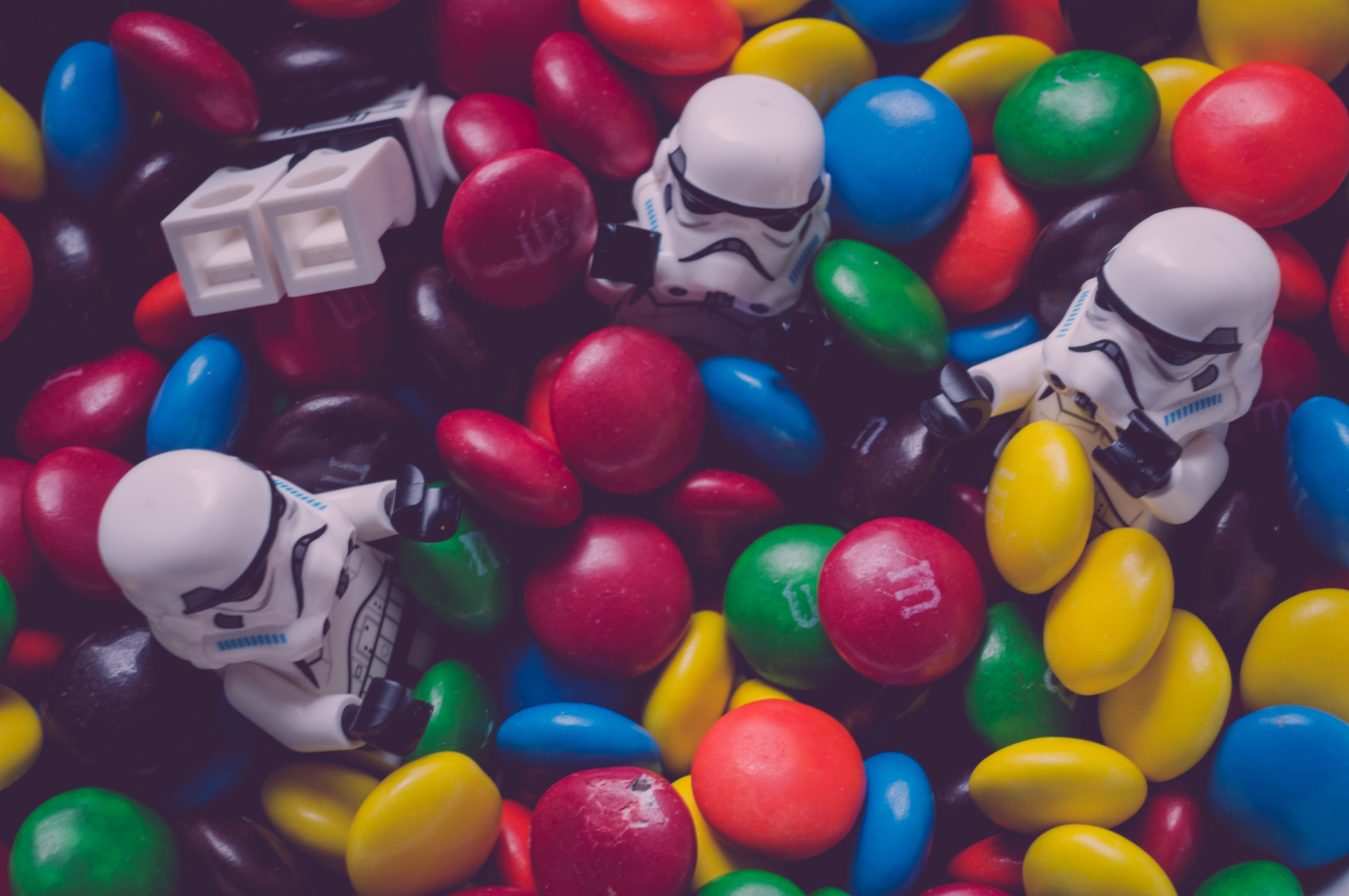figure, high angle view, mini, no people, storm, figures, m m, action figure, studio shot, colorful, abundance, unhealthy eating, storm trooper, three, HD Wallpaper