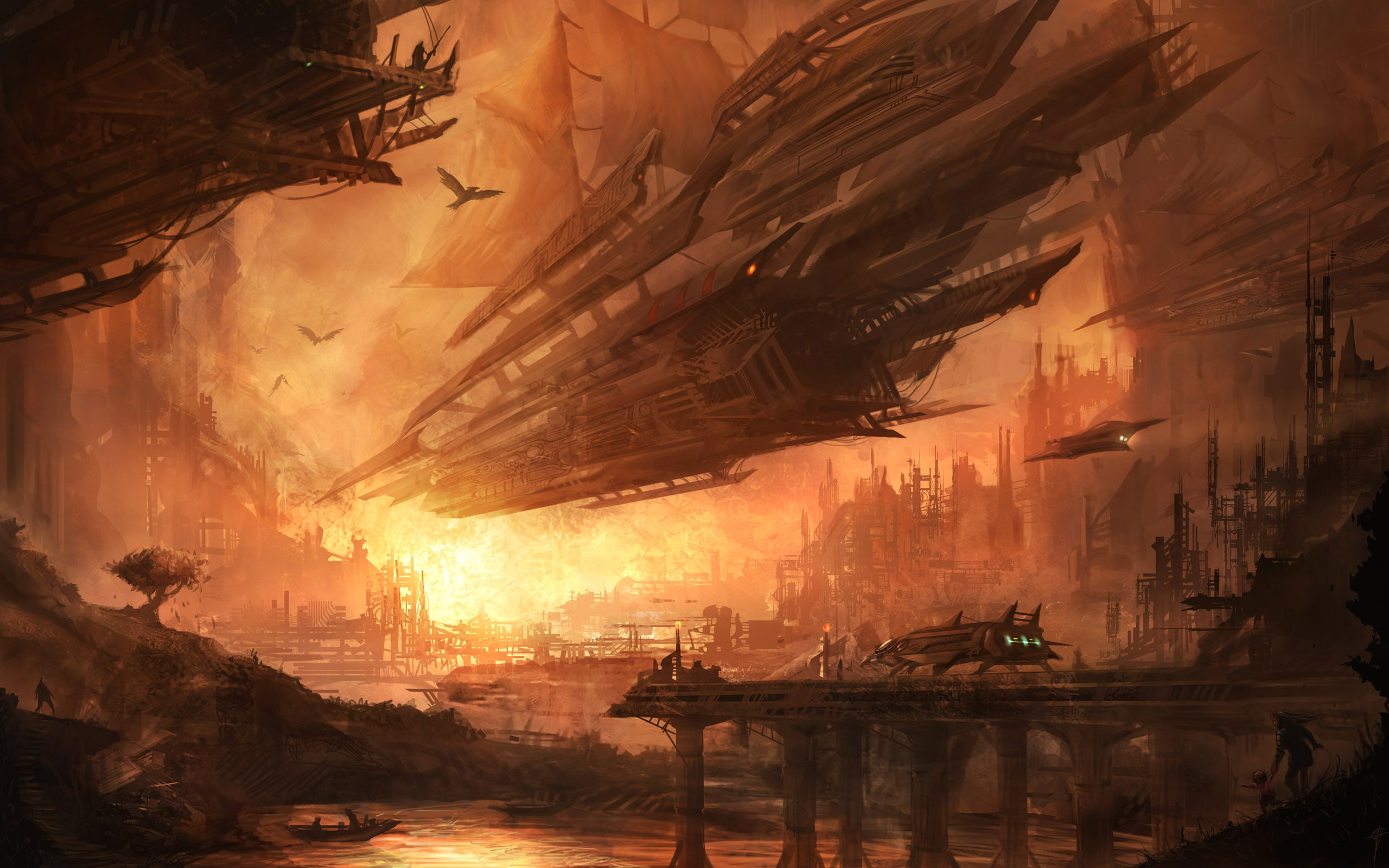 fantasy, scifi, 2K, art, HD Wallpaper