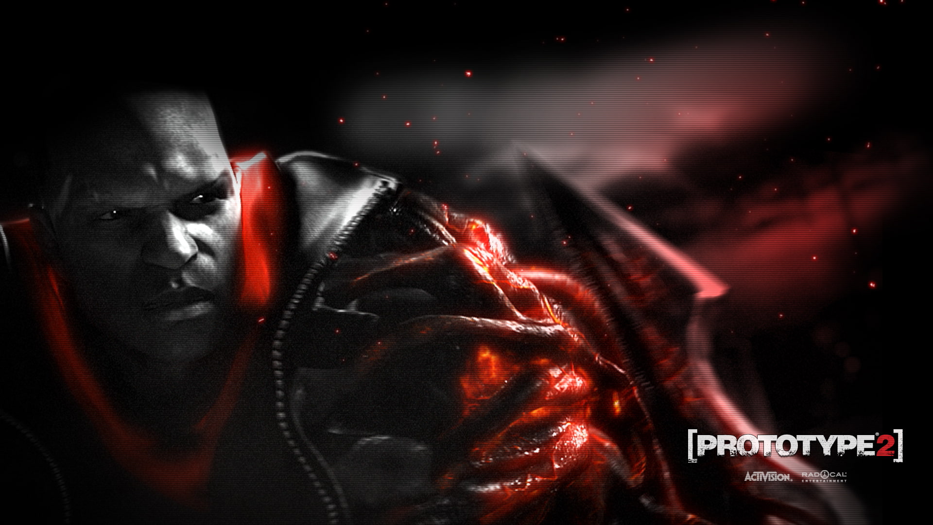 indoors, young Adult, game, portrait, one Person, spooky, cover, Prototype 2, black Color, people, adult, horror, backgrounds, mutant, dark, halloween, HD Wallpaper