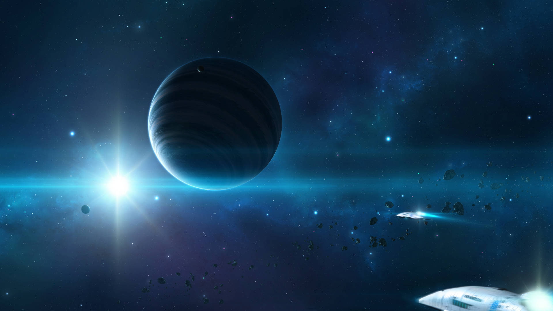uncountable, rocks, stars, abstract, light, 1080P, planets, space, universe, HD Wallpaper