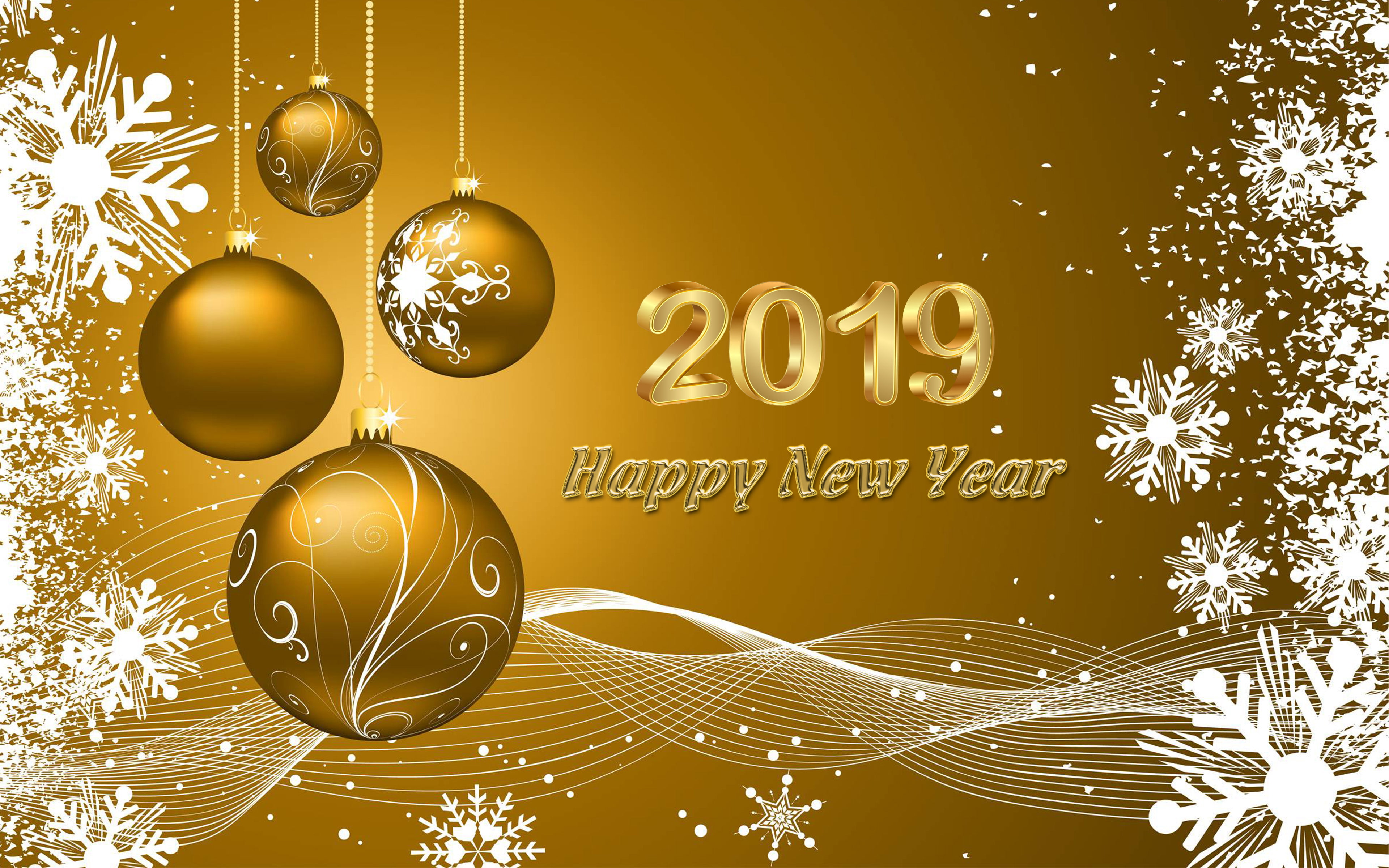 greeting, quotes, wishes, k, happy, 4K, year, gold, card, ultrahd, new, HD Wallpaper
