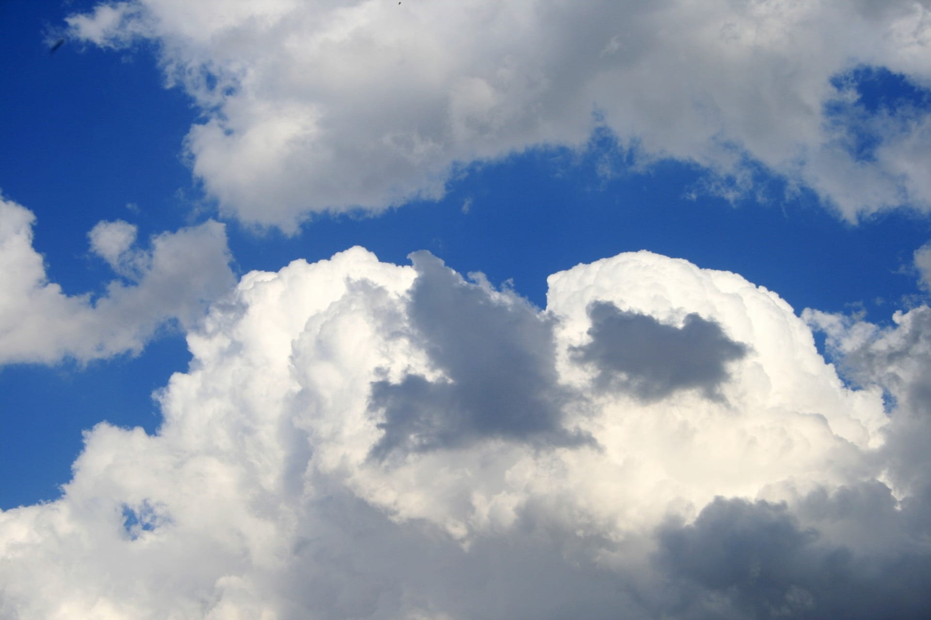 outdoor, white, overcast, abstract, 1080P, tranquility, cumulus, white color, high, day, cumulonimbus, meteorology, idyllic, fluffy, backgrounds, space, HD Wallpaper