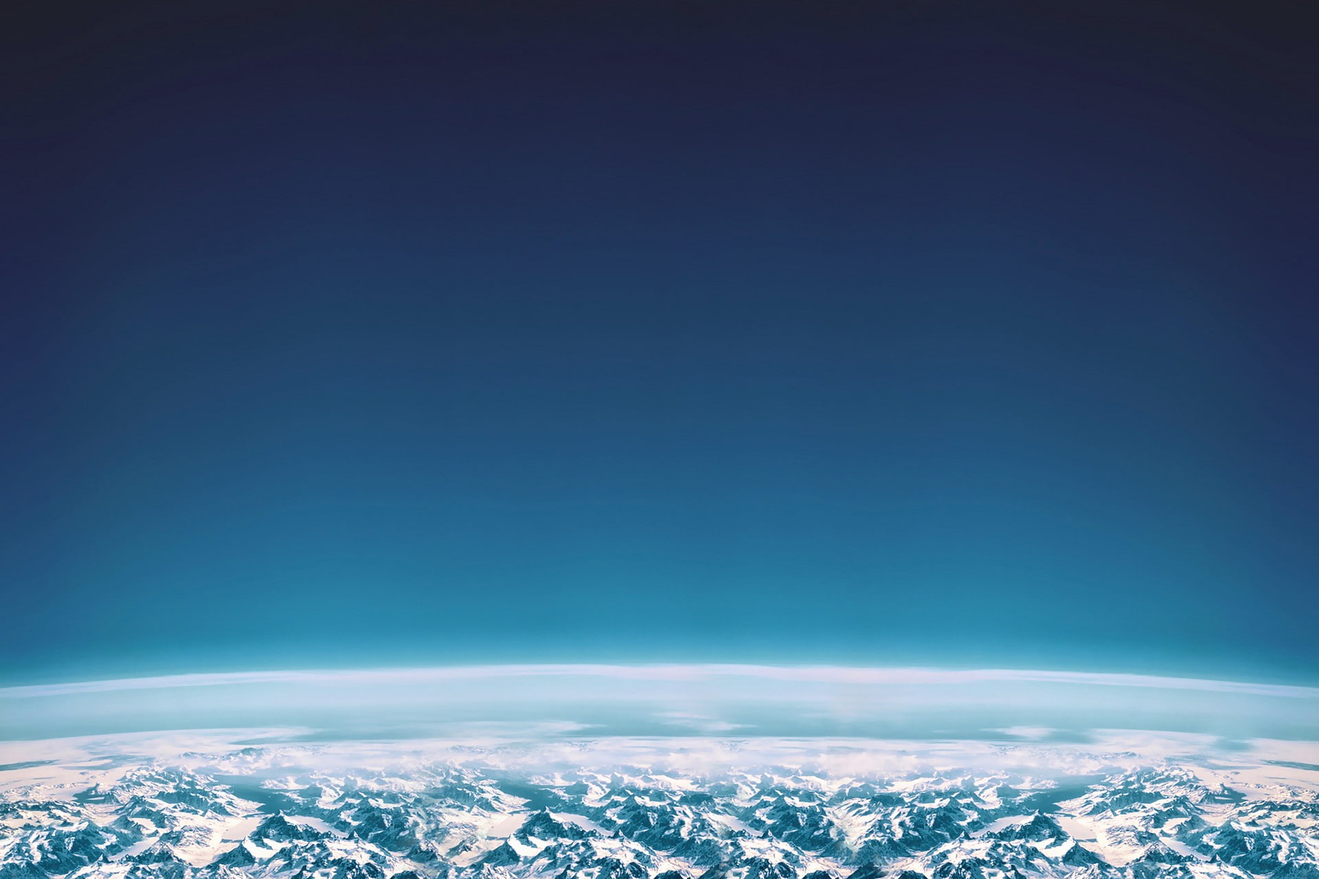 planet earth, horizon, no people, outdoors, 1080P, nature, clear sky, city, blue, built structure, building exterior, scenics - nature, cityscape, ozone clear sky earth mountains clouds, HD Wallpaper