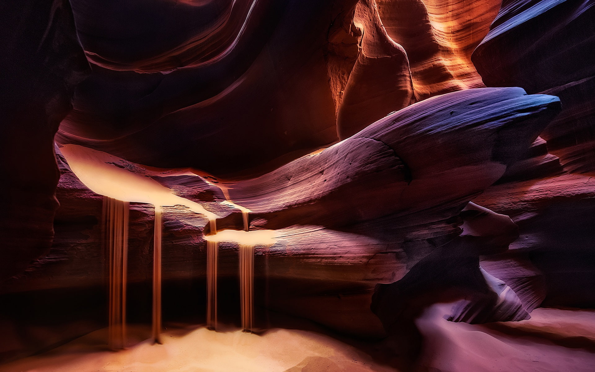 Antelope, Rocks, 1080P, Texture, Canyon, Sand, Red, Light, HD Wallpaper