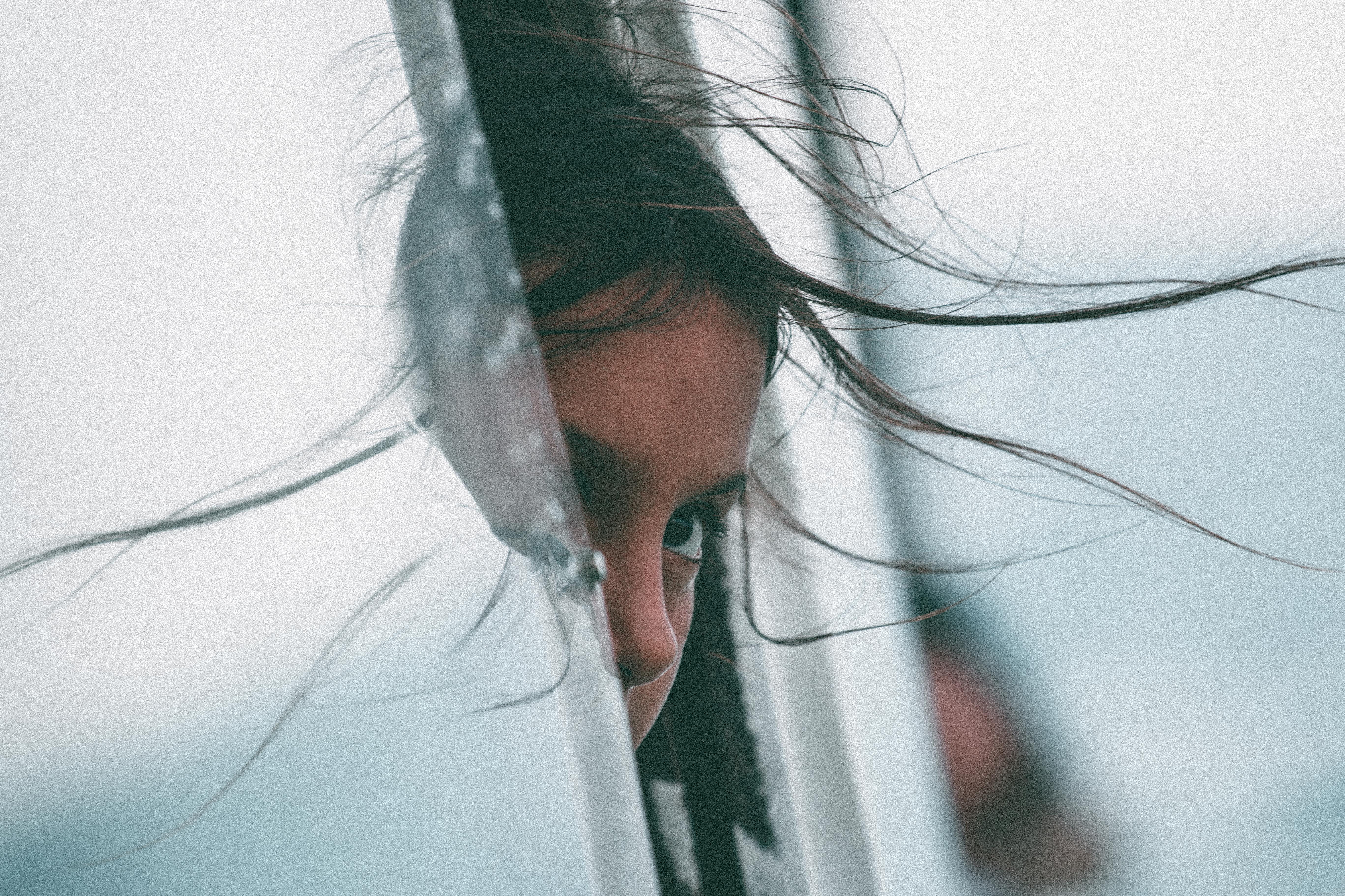 human face, women, one person, girl, peeping, daytime, family, close-up, analog, hairstyle, head, leisure activity, peeking out, followme, young women, HD Wallpaper