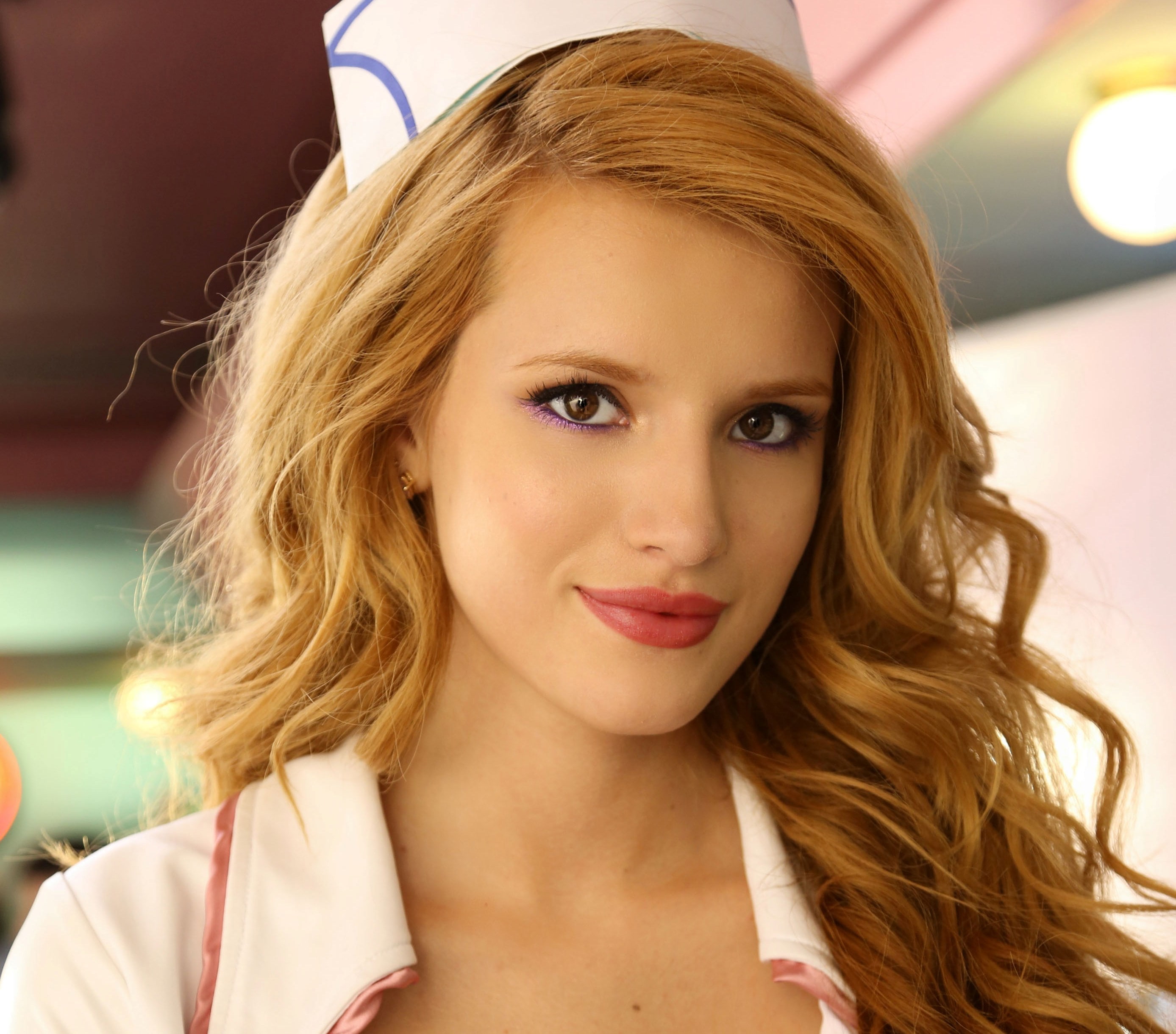 young adult, indoors, close-up, looking at camera, adult, bella, 2K, focus on foreground, hairstyle, young women, blond hair, front view, headshot, girl, HD Wallpaper