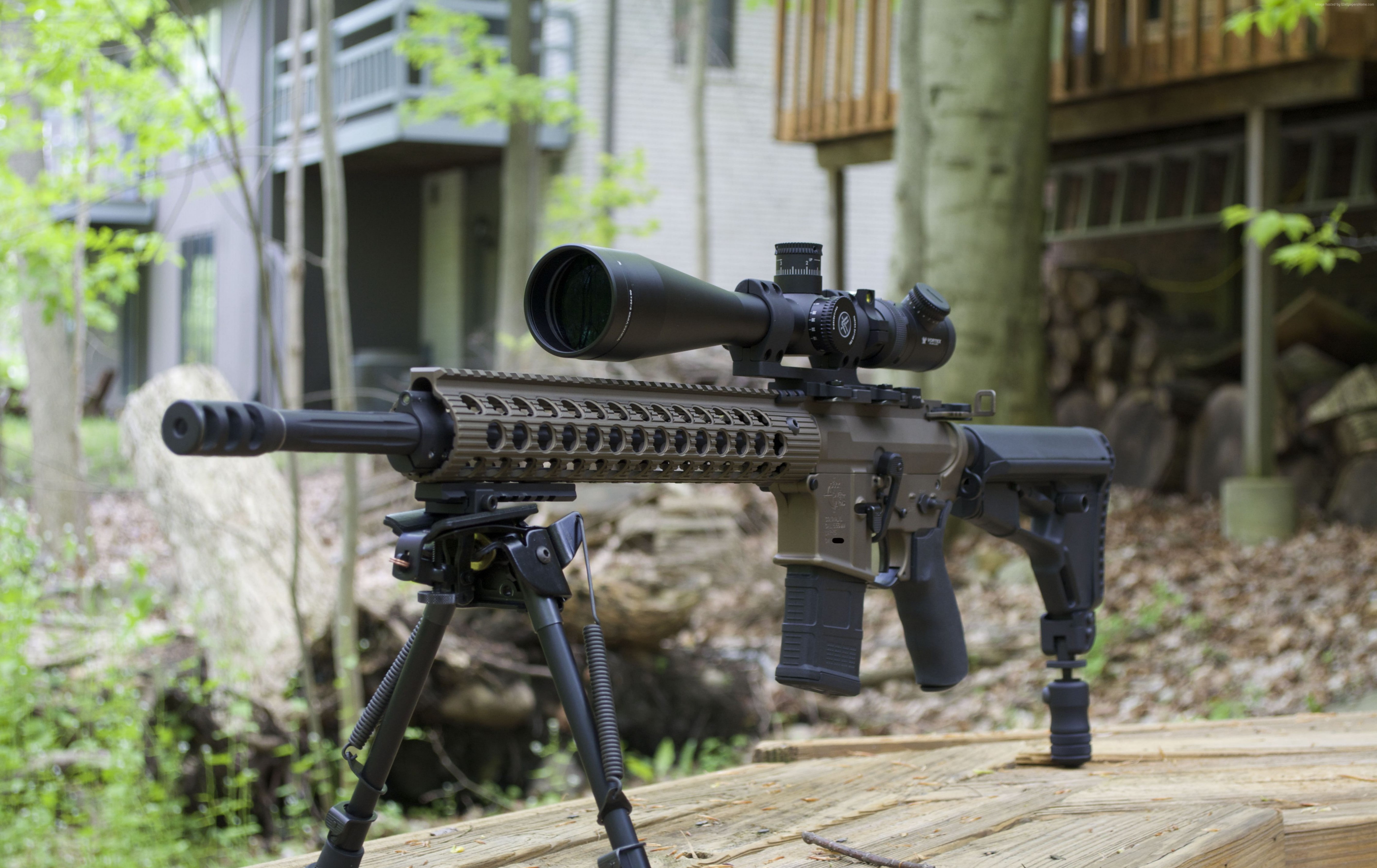 selective focus, multicam, scope, building, semi-automatic, building exterior, binoculars, custom, photography themes, 5K, close-up, built structure, day, HD Wallpaper