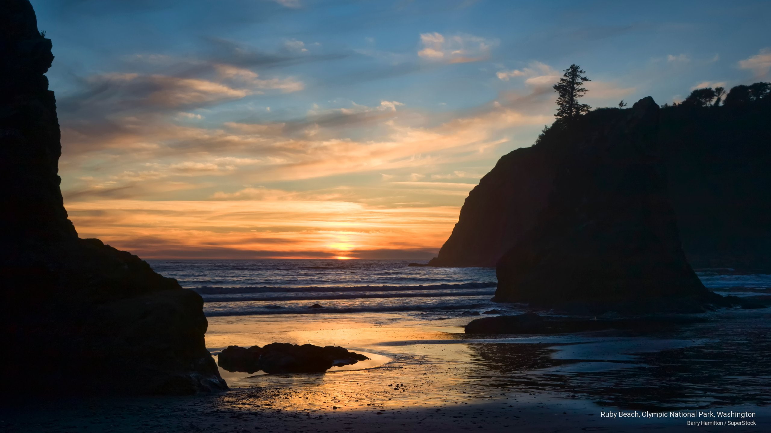 ruby, national, 2K, park, olympic, washington, Sunrises/Sunsets, beach, HD Wallpaper