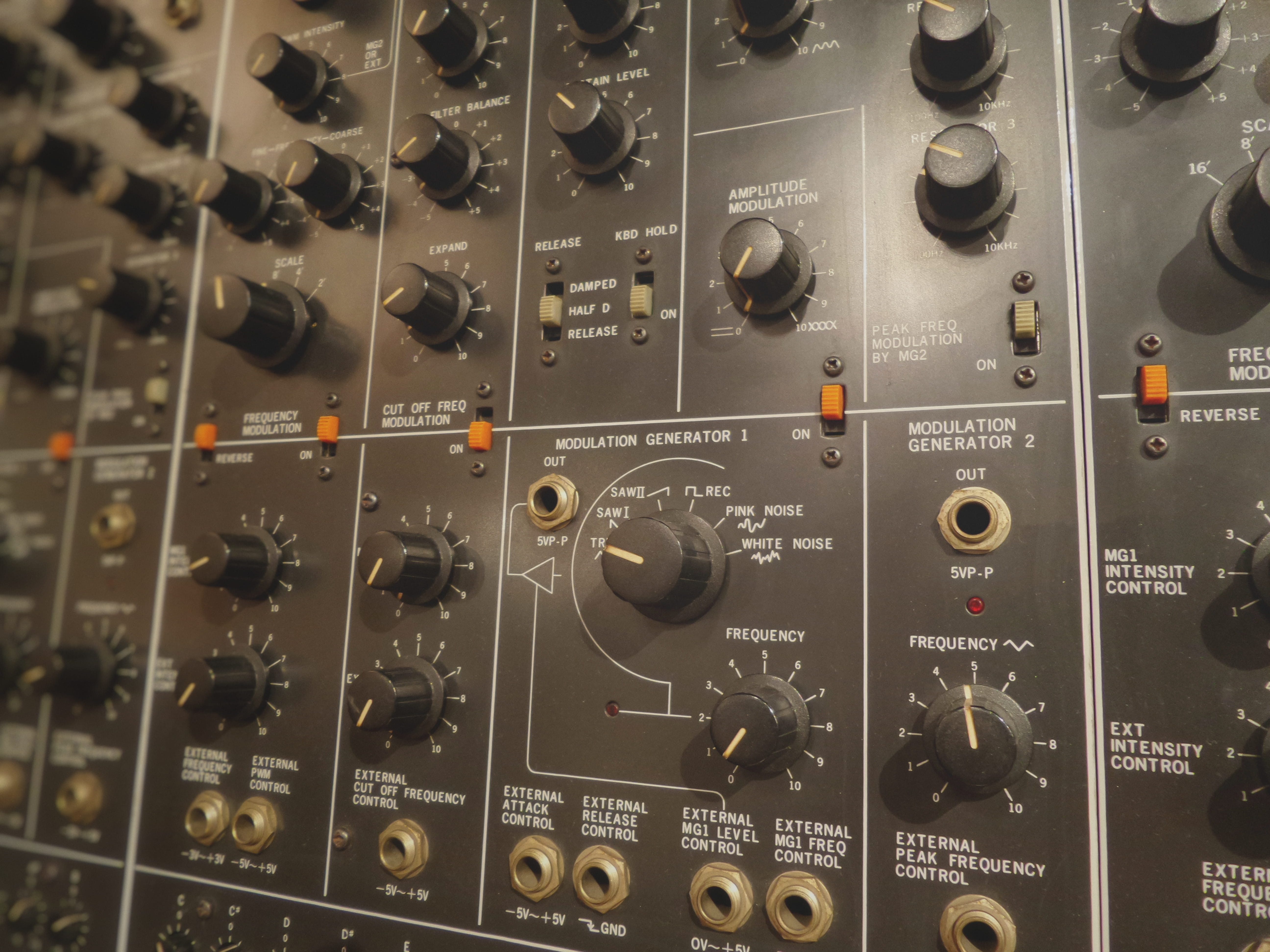 knob, musical instrument, panel, studio, electronic, communication, techno, musique, technology, console, synthetizer, trance, indoors, connection block, HD Wallpaper