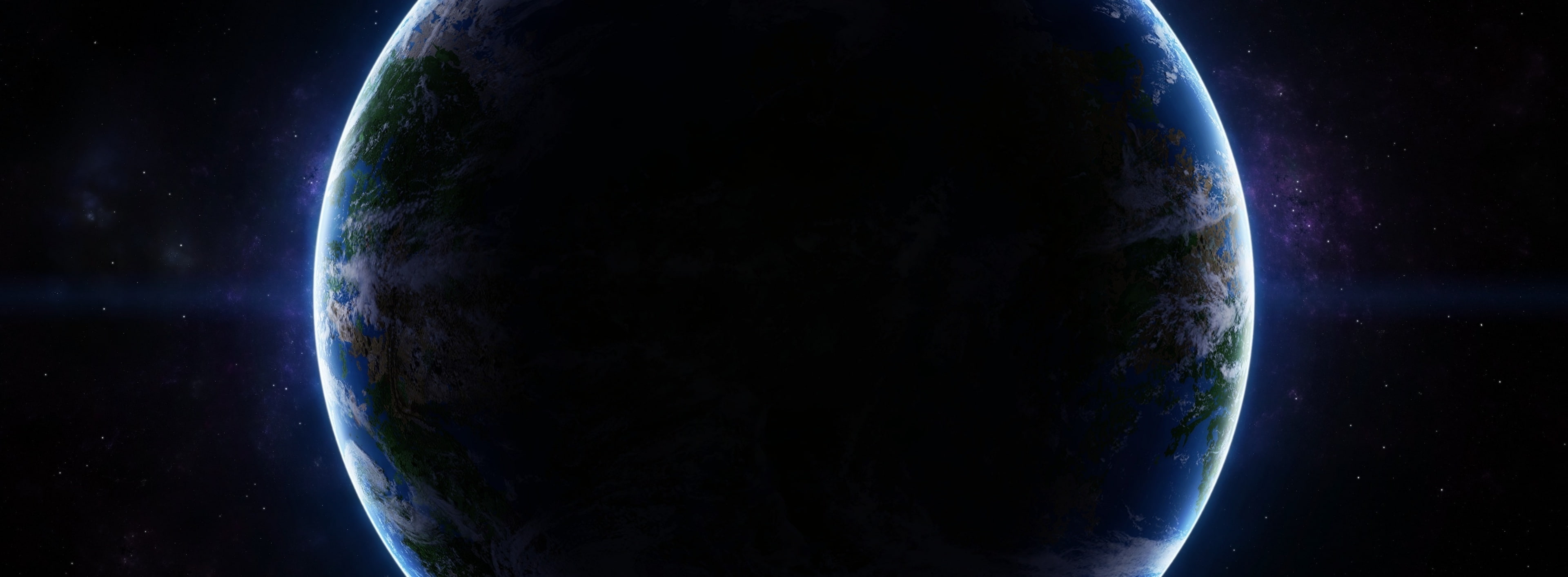 star - space, night, satellite view, planet - space, cloud - sky, illustration, geometric shape, 4K, Earth, dark, circle, sphere, nature, black background, HD Wallpaper
