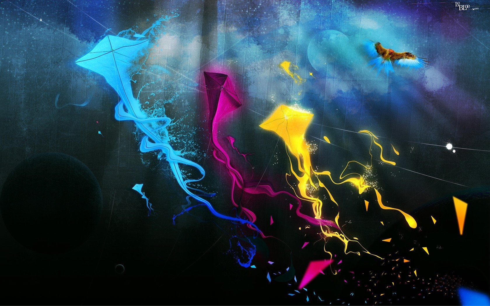 Simple, kite, 720P, abstract, CMYK, HD Wallpaper