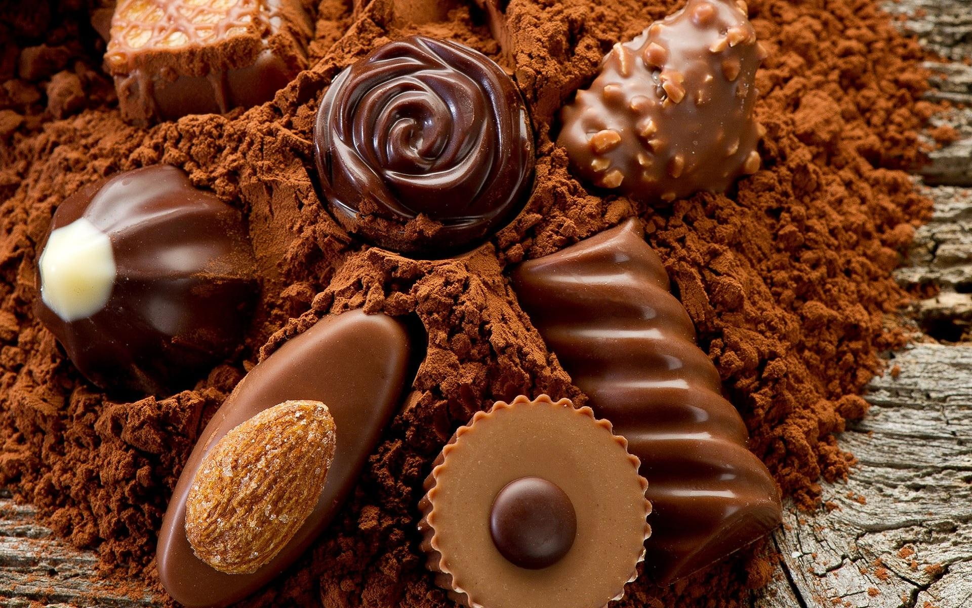 brown, 3d and abstract, sweet, chocolate, 1080P, food, HD Wallpaper