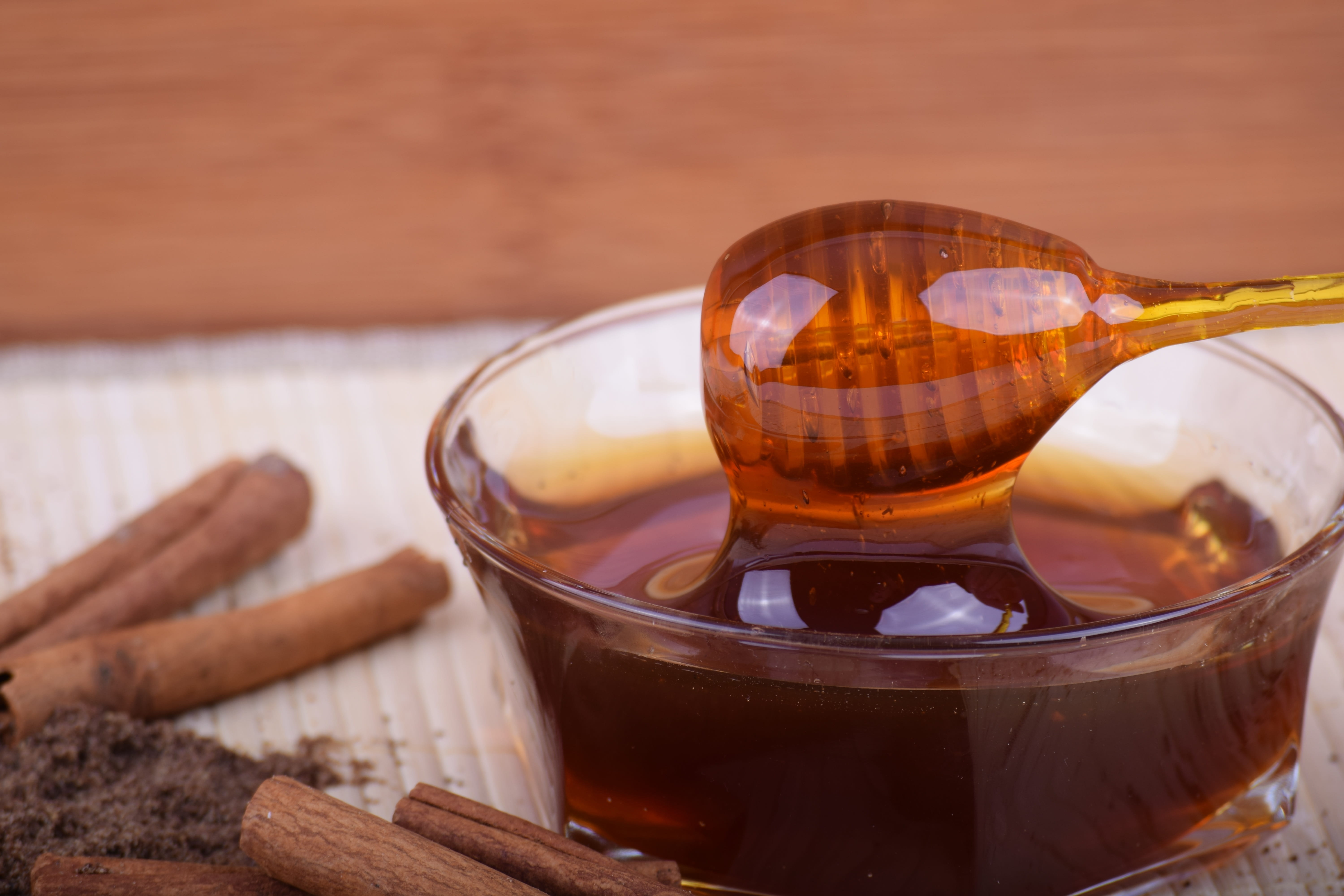 sweet food, bee honey, wood - material, cinnamon, food, spoon, coffee, drink, refreshment, glass, kitchen utensil, household equipment, coffee - drink, HD Wallpaper