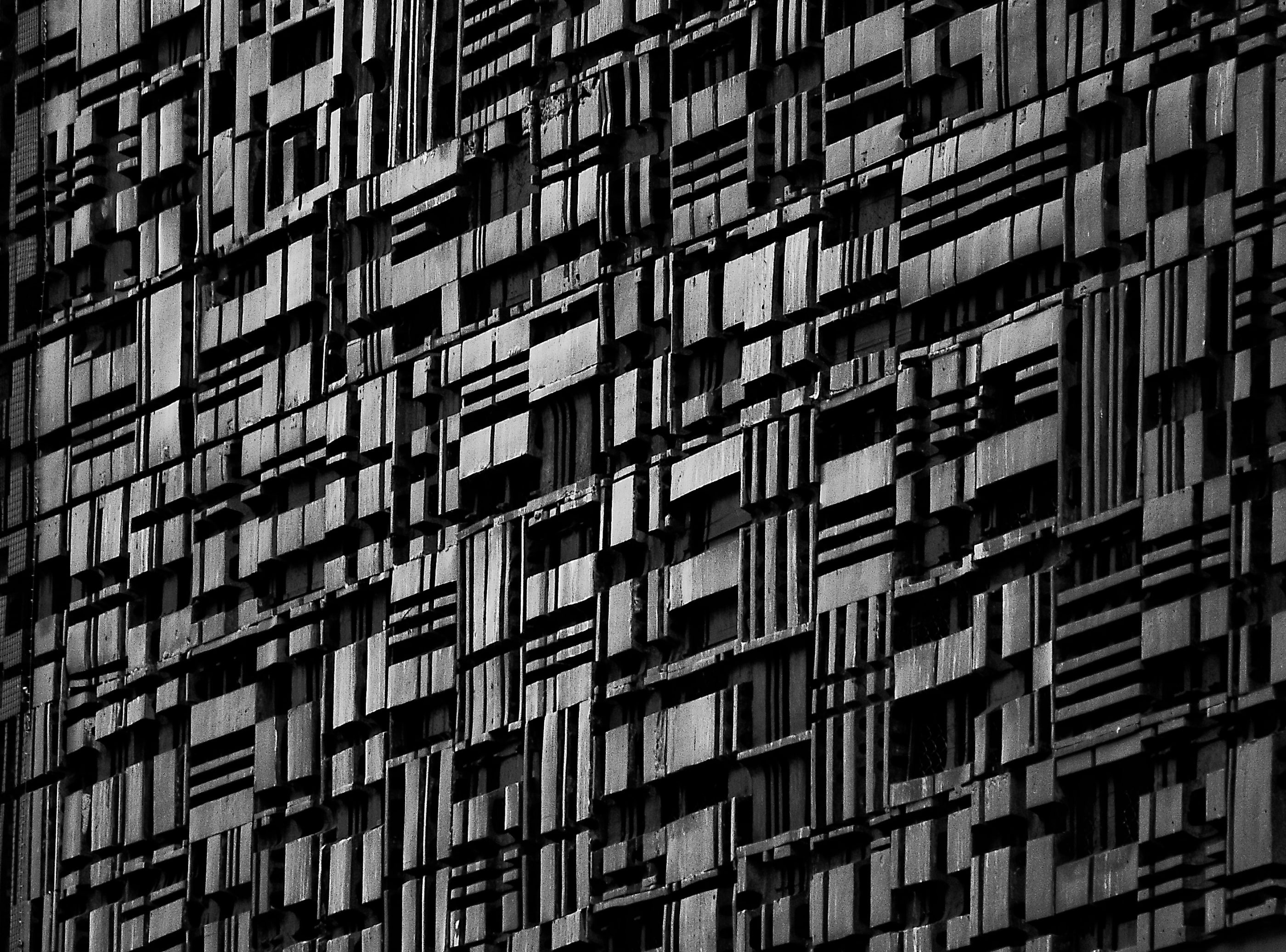 Sunset, cladding, Public, Rusted, mannheim, pattern, low angle view, backgrounds, modern, repetition, city, Shadow, Black and White, office building exterior, HD Wallpaper
