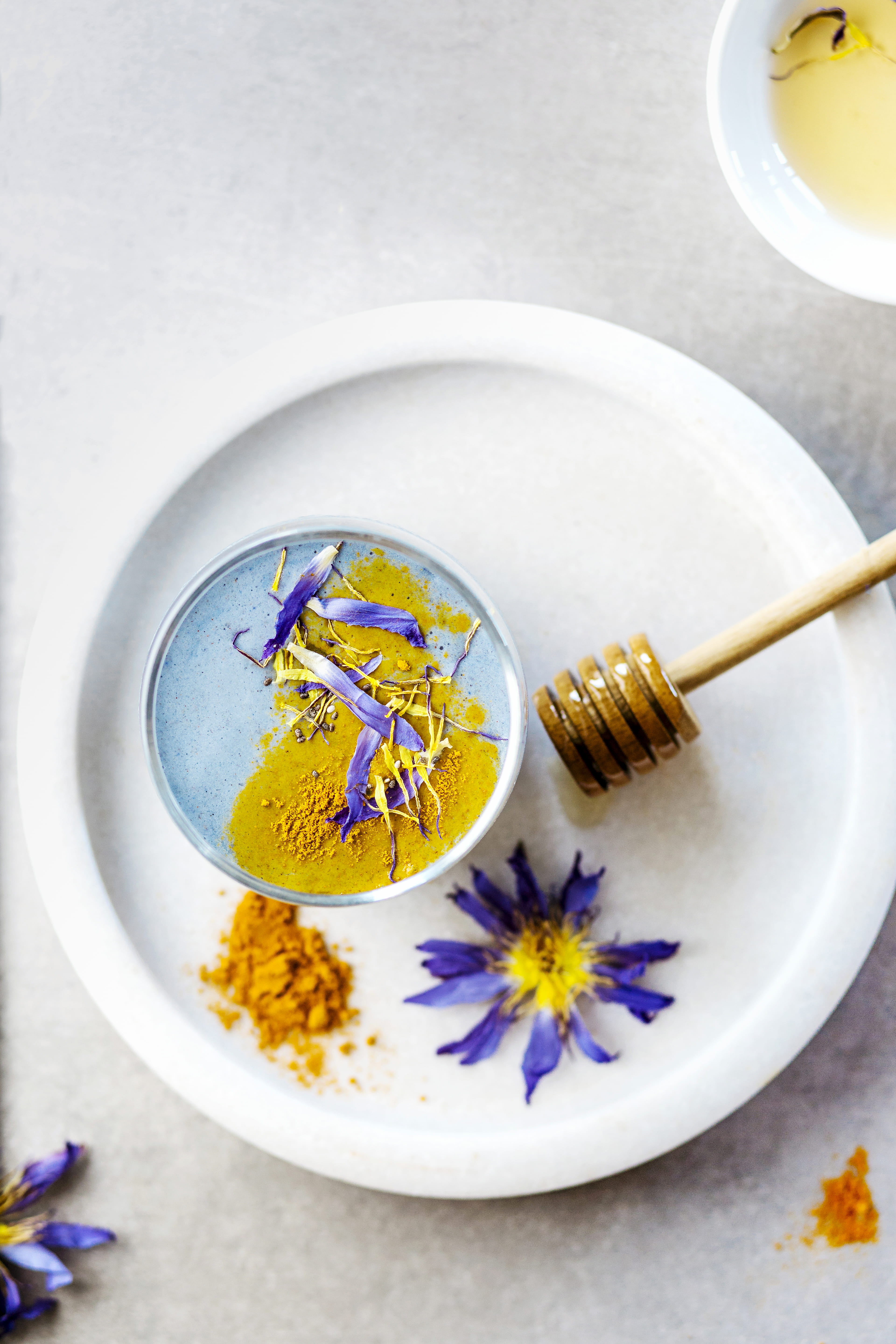 still life, honey, close-up, flowering plant, healthy eating, bowl, plate, yellow, flower, indoors, table, 5K, dipper, no people, directly above, food and drink, Phone HD Wallpaper