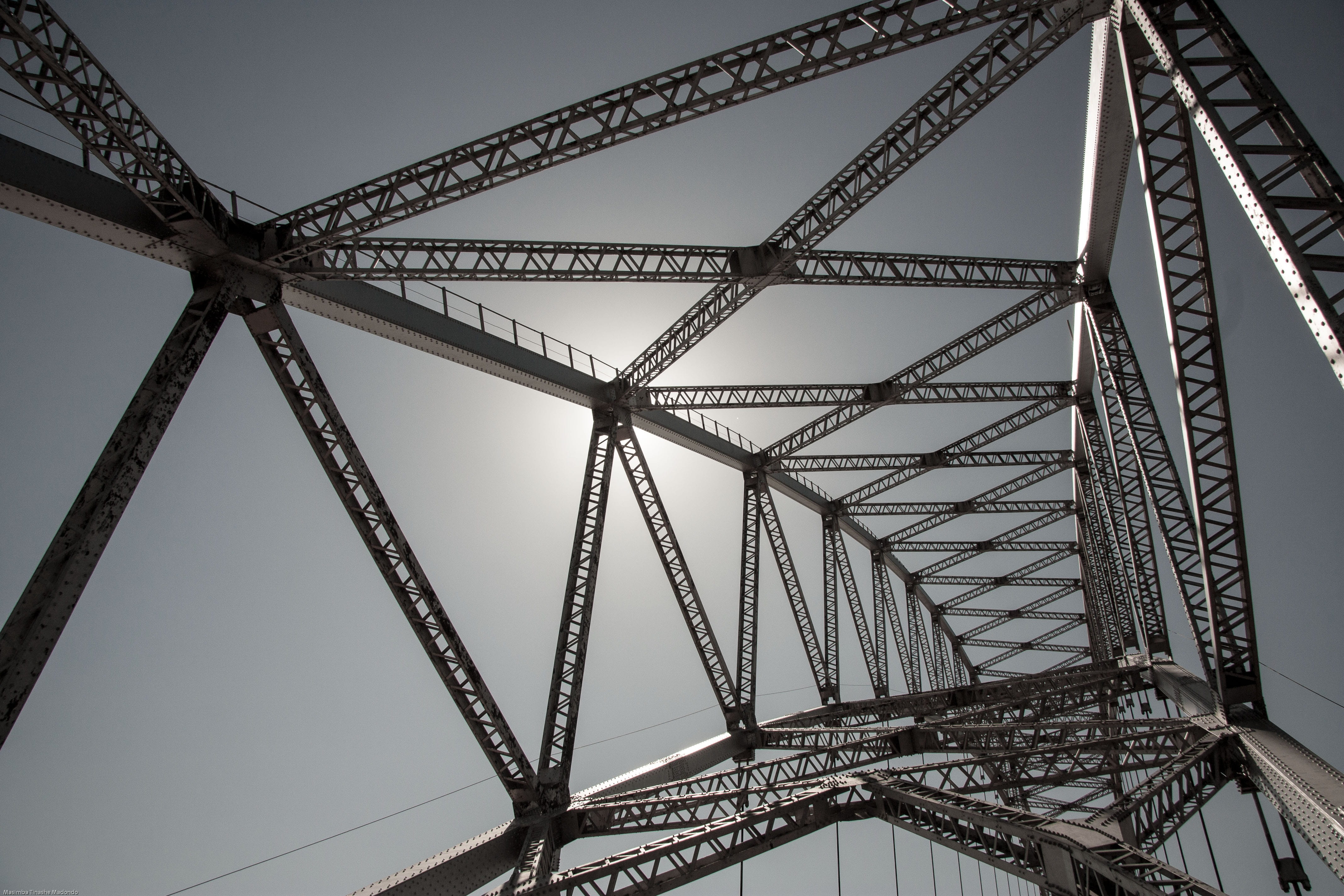 photography, tower, outdoors, sky, nature, bridge construction, no people, famous Place, engineering, low angle view, angle, connection, co, directly below, HD Wallpaper