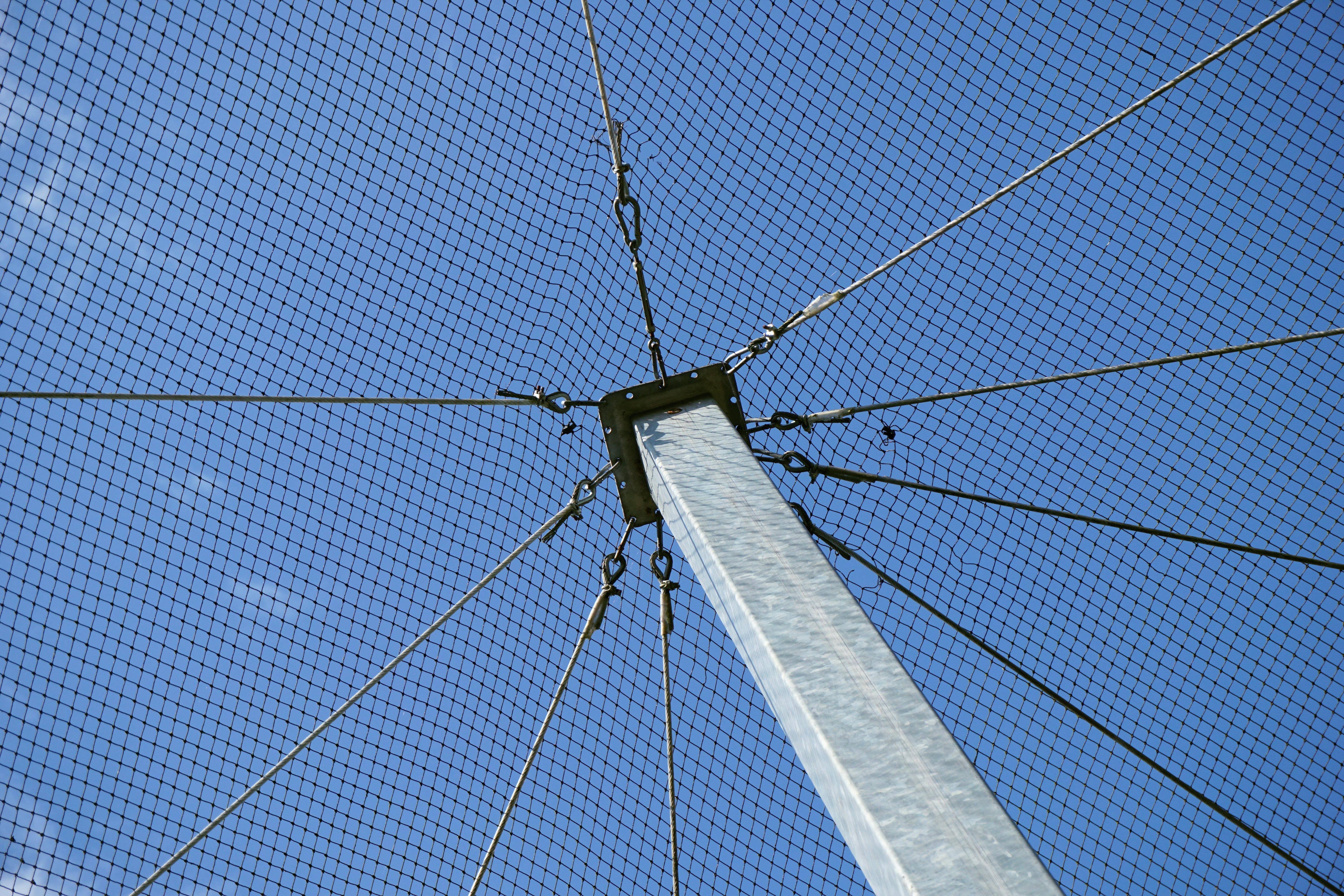 built structure, sky, bridge - man made structure, bridge, 5K, steel, nature, net - sports equipment, steel structure, metal, architecture, no people, HD Wallpaper