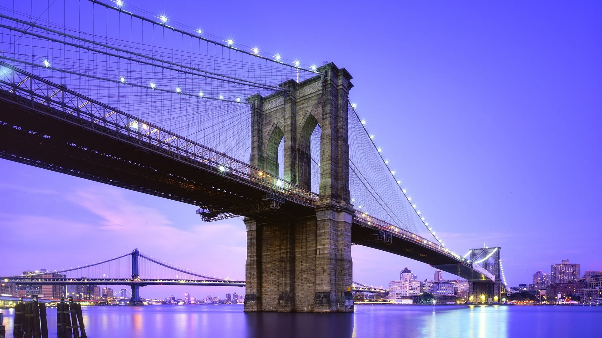 long, pier, engineering, cityscape, connection, famous, california, outdoors, bridge, sky, cable, low angle view, travel destinations, san, night, manhattan, HD Wallpaper