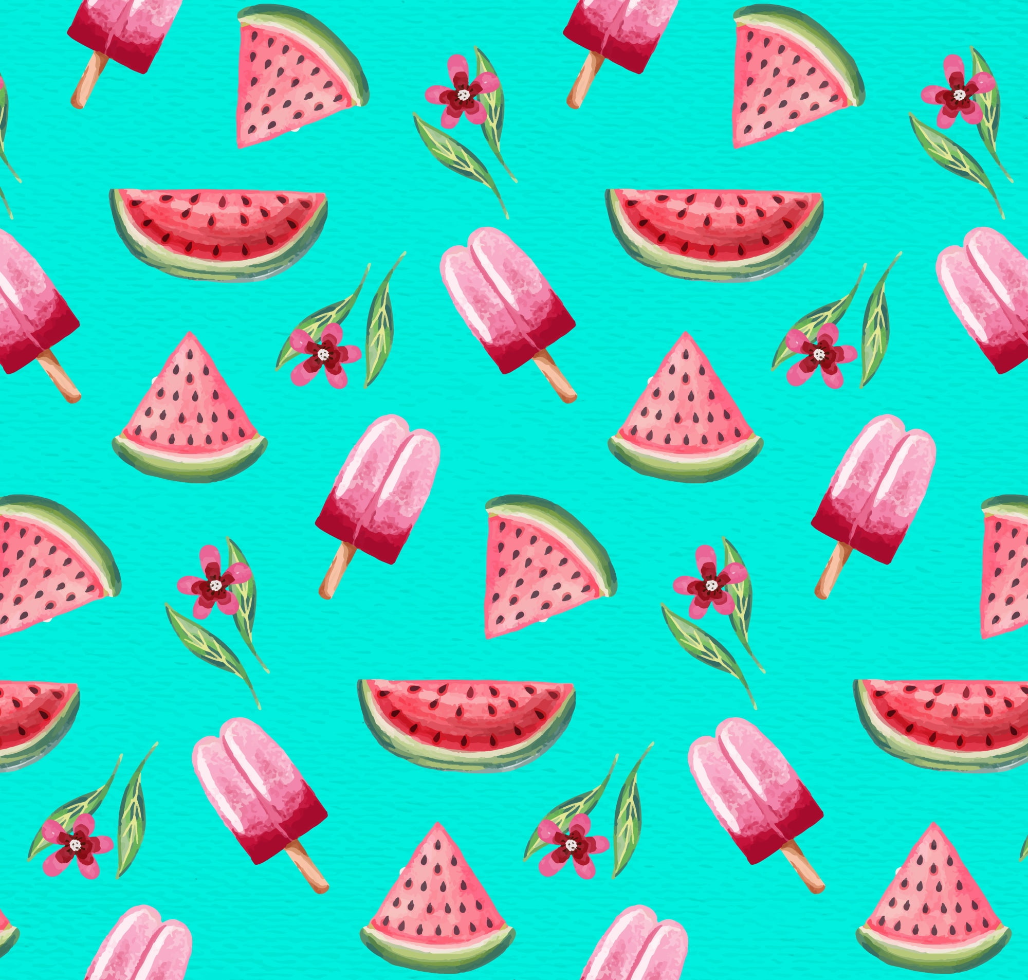pattern, 1080P, summer, background, Watercolor, texture, HD Wallpaper