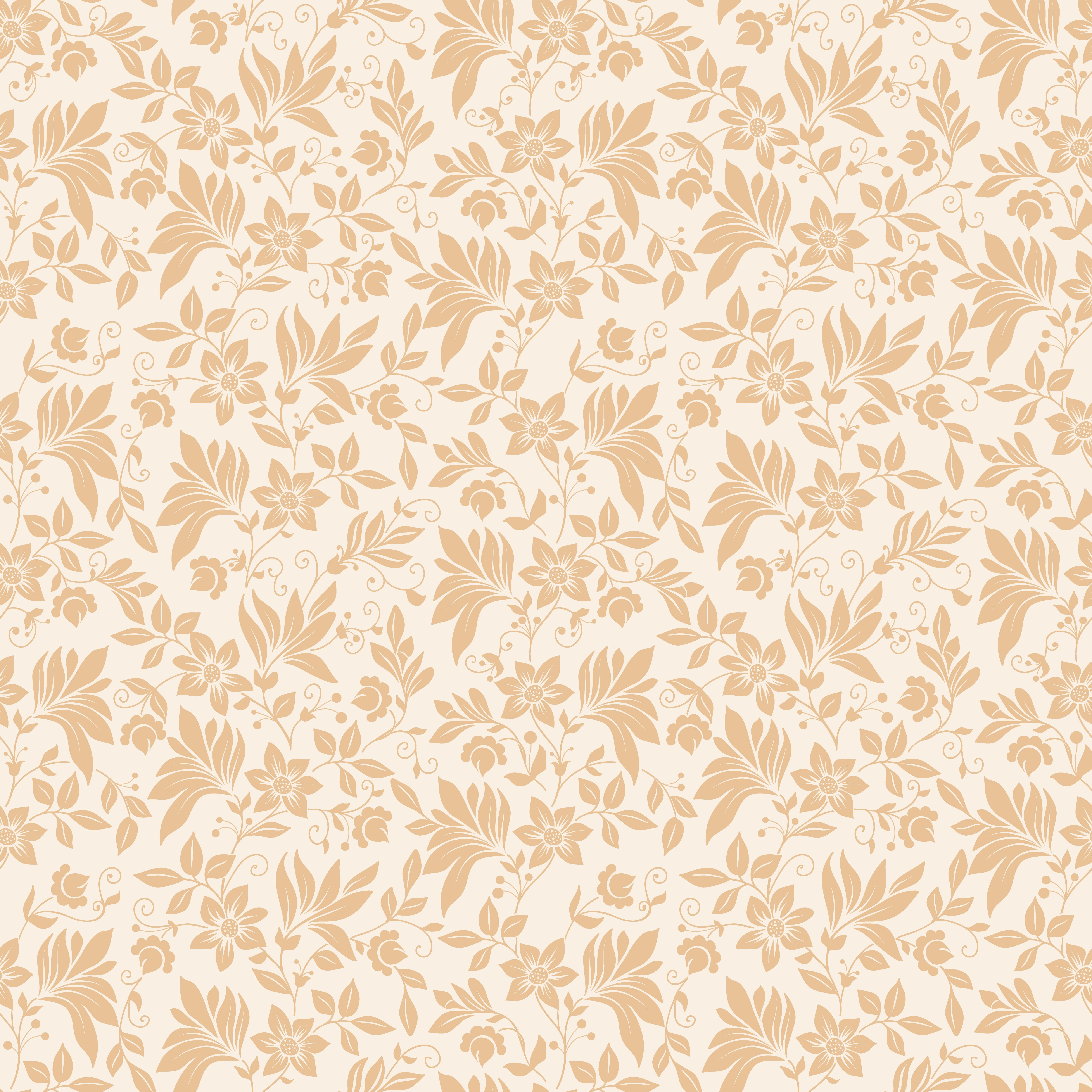 4K, ornament, flowers, texture, seamless, Phone HD Wallpaper