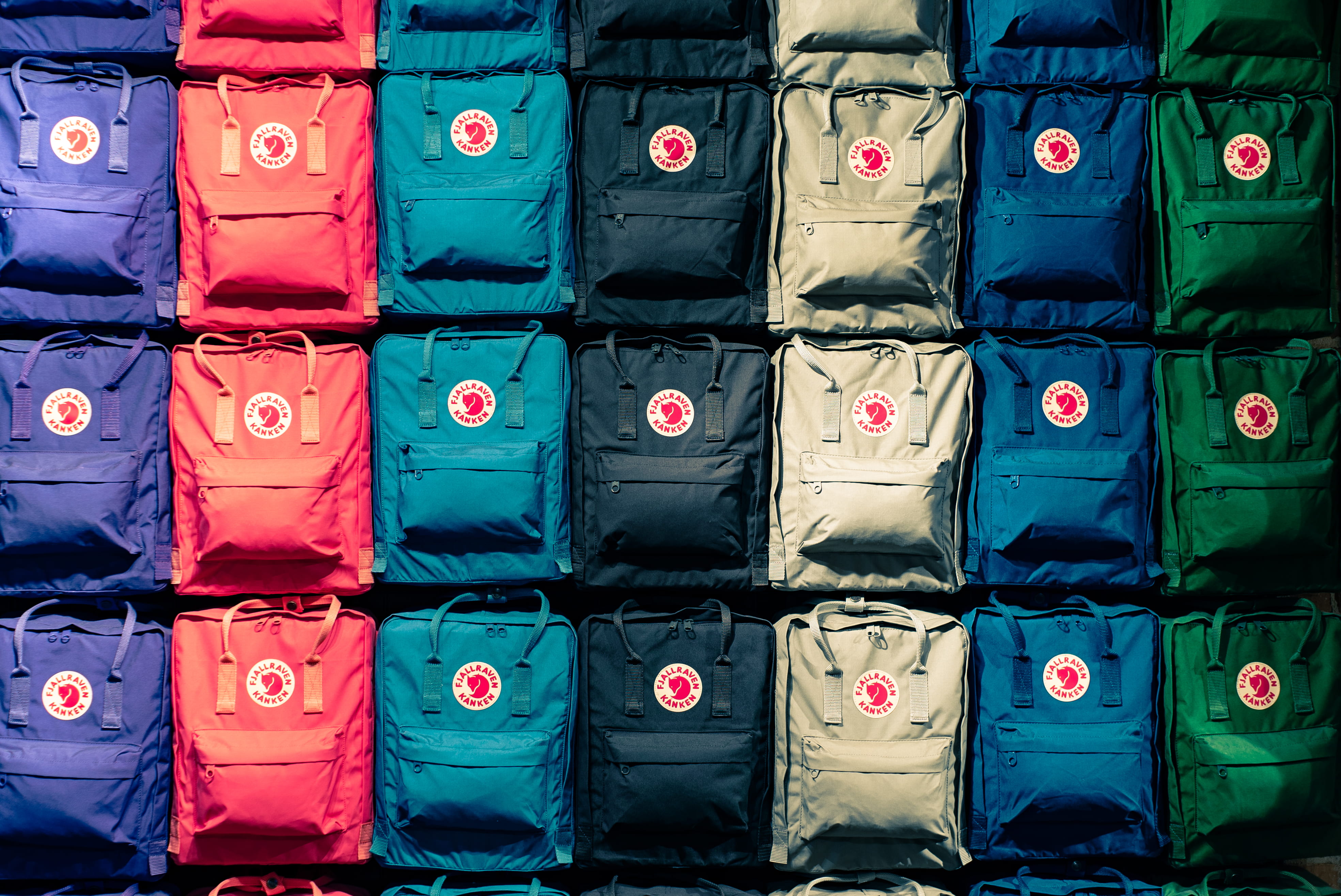 grid, store, pattern, plastic, full frame, outdoor gear, square, clothing, repeat, outdoors, multi colored, 4K, gear, bags, geometric, repetition, abundance, HD Wallpaper