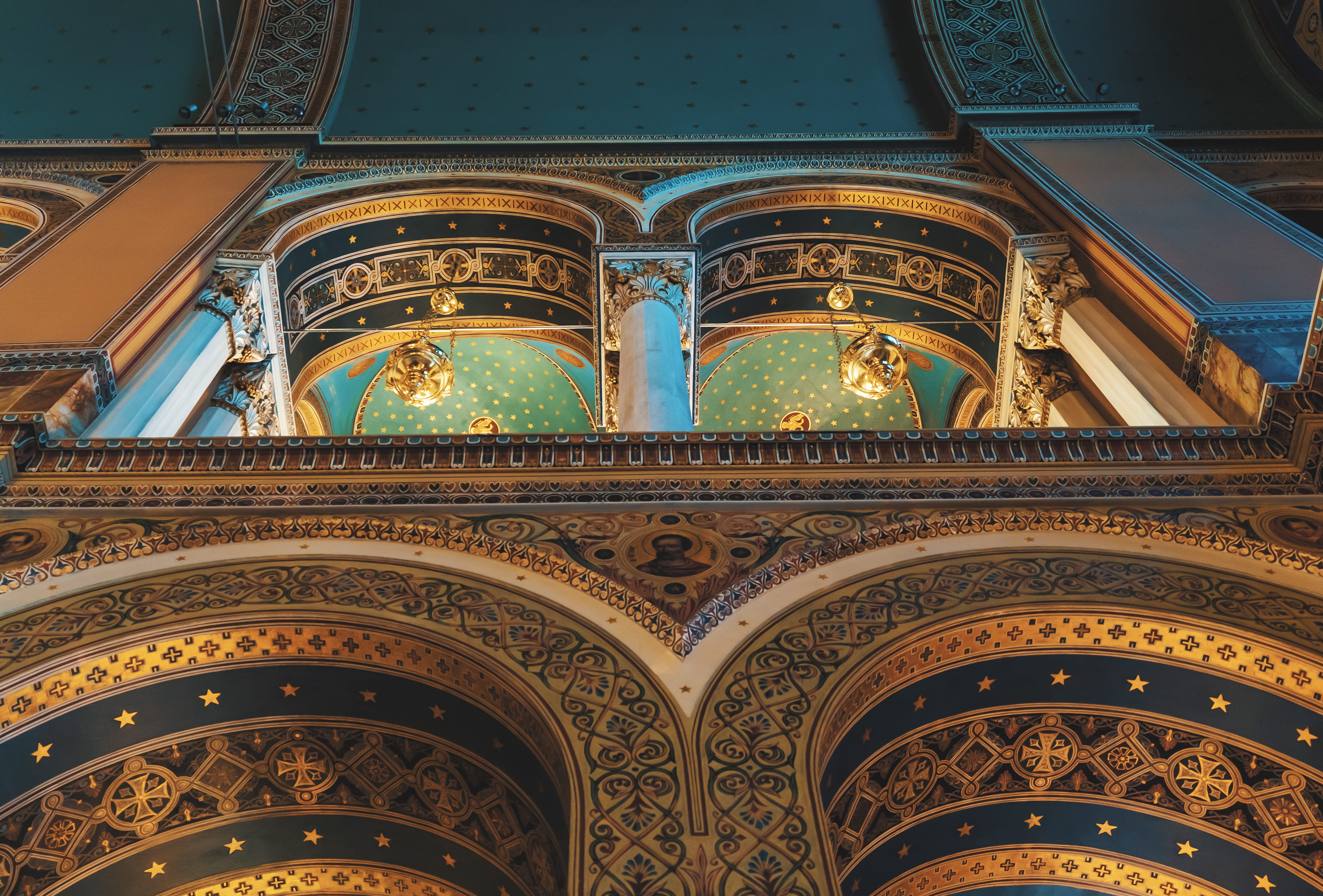 dome, ceiling, no people, low angle view, creativity, arched, craft, 4K, design, ornament, brown, ornate, arch, architecture, walls, city, arabesque pattern, HD Wallpaper