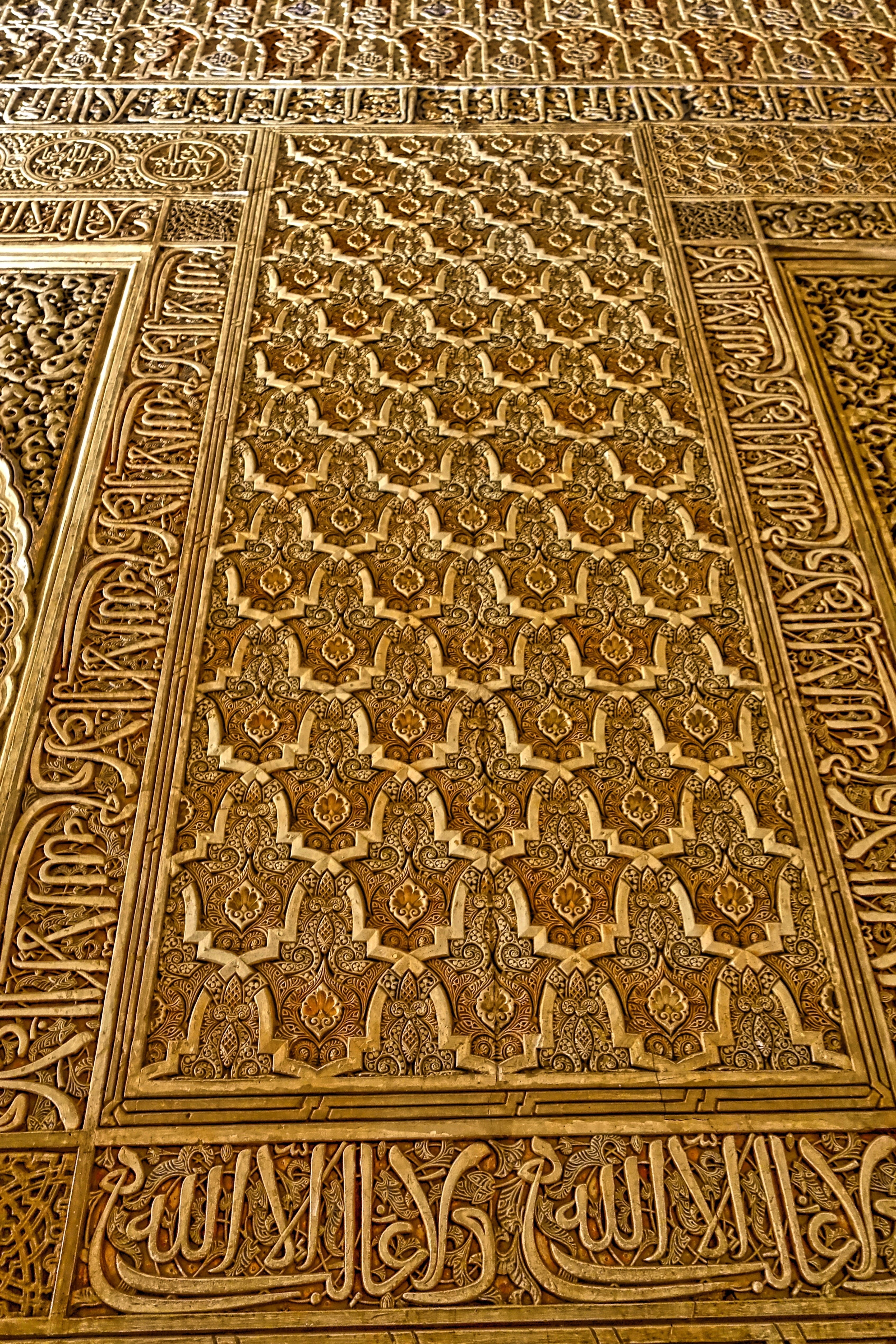 decoration, backgrounds, religion, ceiling, architecture, no people, gold colored, textured, design, arabesque, built structure, creativity, indoors, pattern, Phone HD Wallpaper