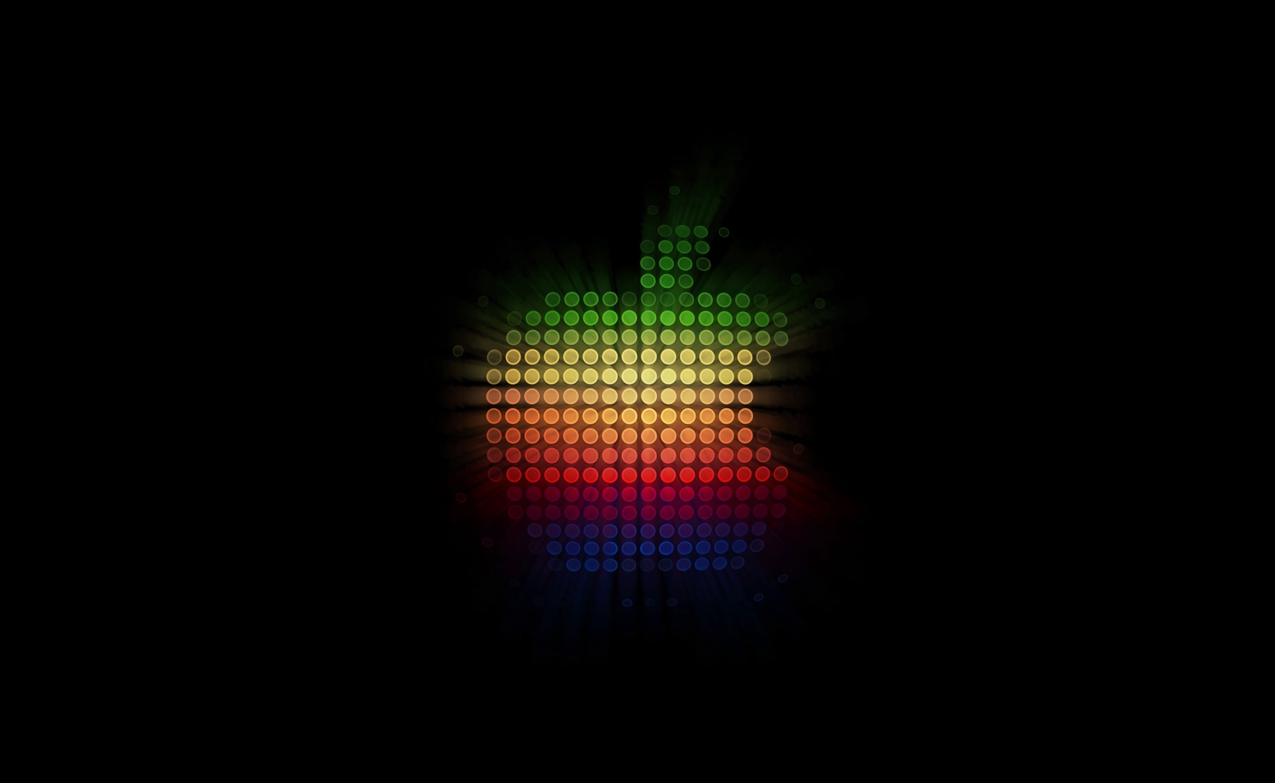 light - natural phenomenon, close-up, glowing, pattern, Apple, single object, geometric shape, dark, studio shot, technology, Arabesque, connection, abstract, HD Wallpaper
