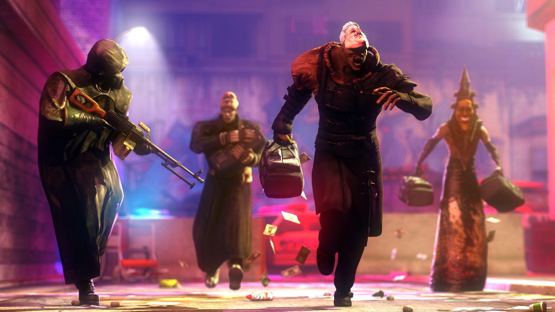bank, bogeyman, pyramidhead, robbery, the Bank, tyrant, mask, videogames, nemesis, money, police, 1080P, HD Wallpaper