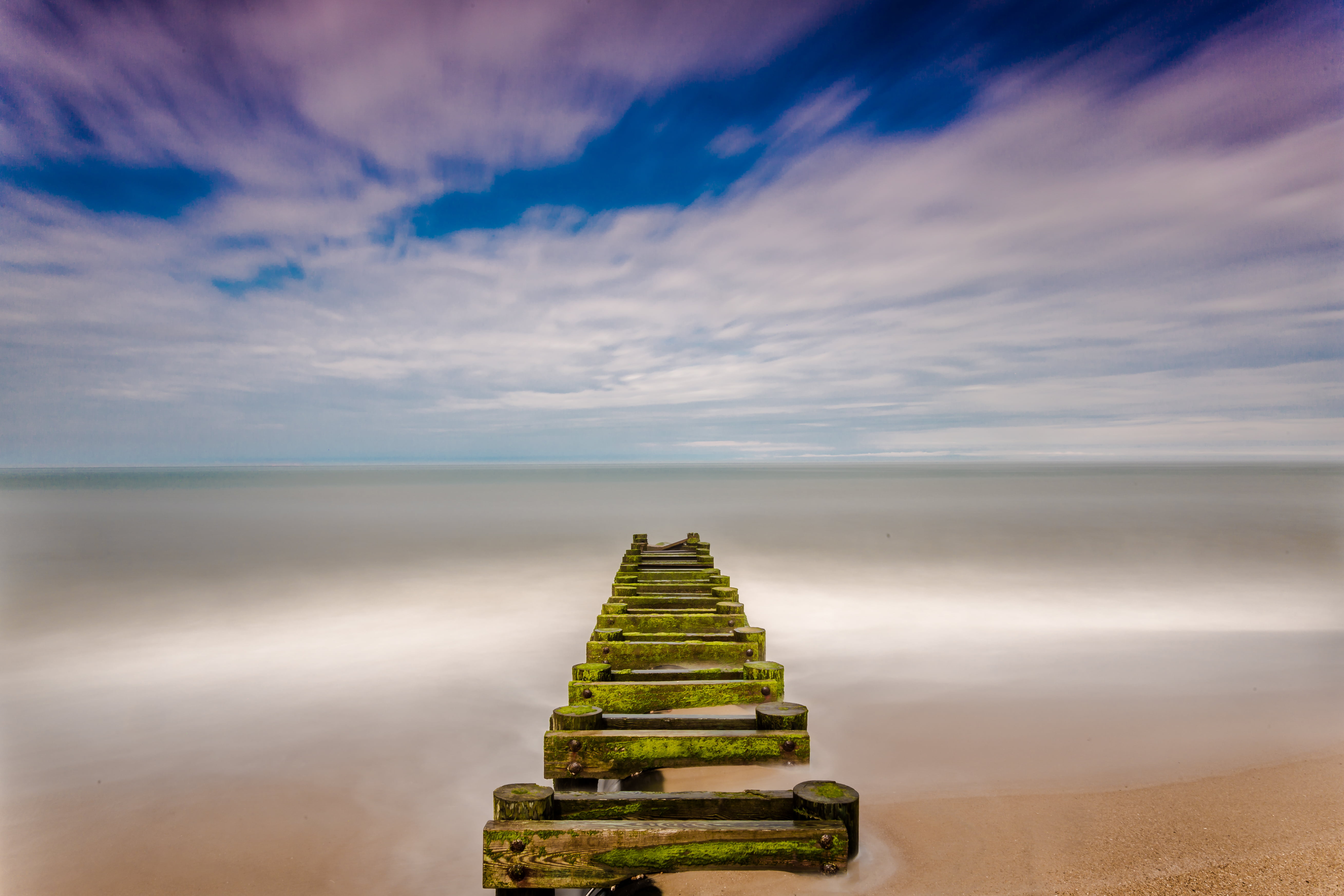 sky, f/4, W 10, body, Stop, nature, Canon 5D, speed, dock, body of water, staircase, motion photography, sea, Canon, Filters, B+W, beach, water, summer, HD Wallpaper