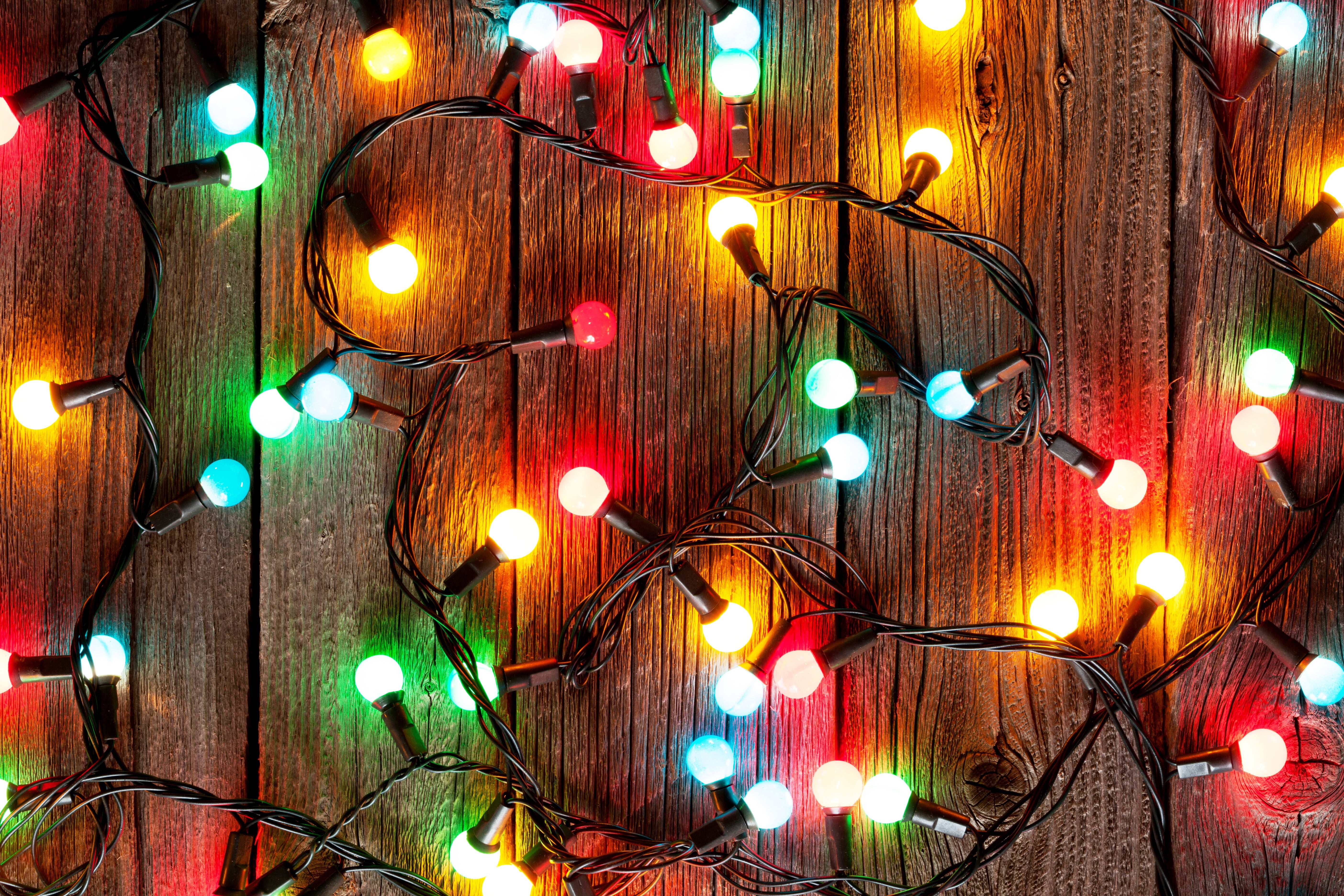 bright, string, light Bulb, backgrounds, built structure, abstract, christmas Lights, electric Lamp, street light, light - Natural Phenomenon, New Year, HD Wallpaper