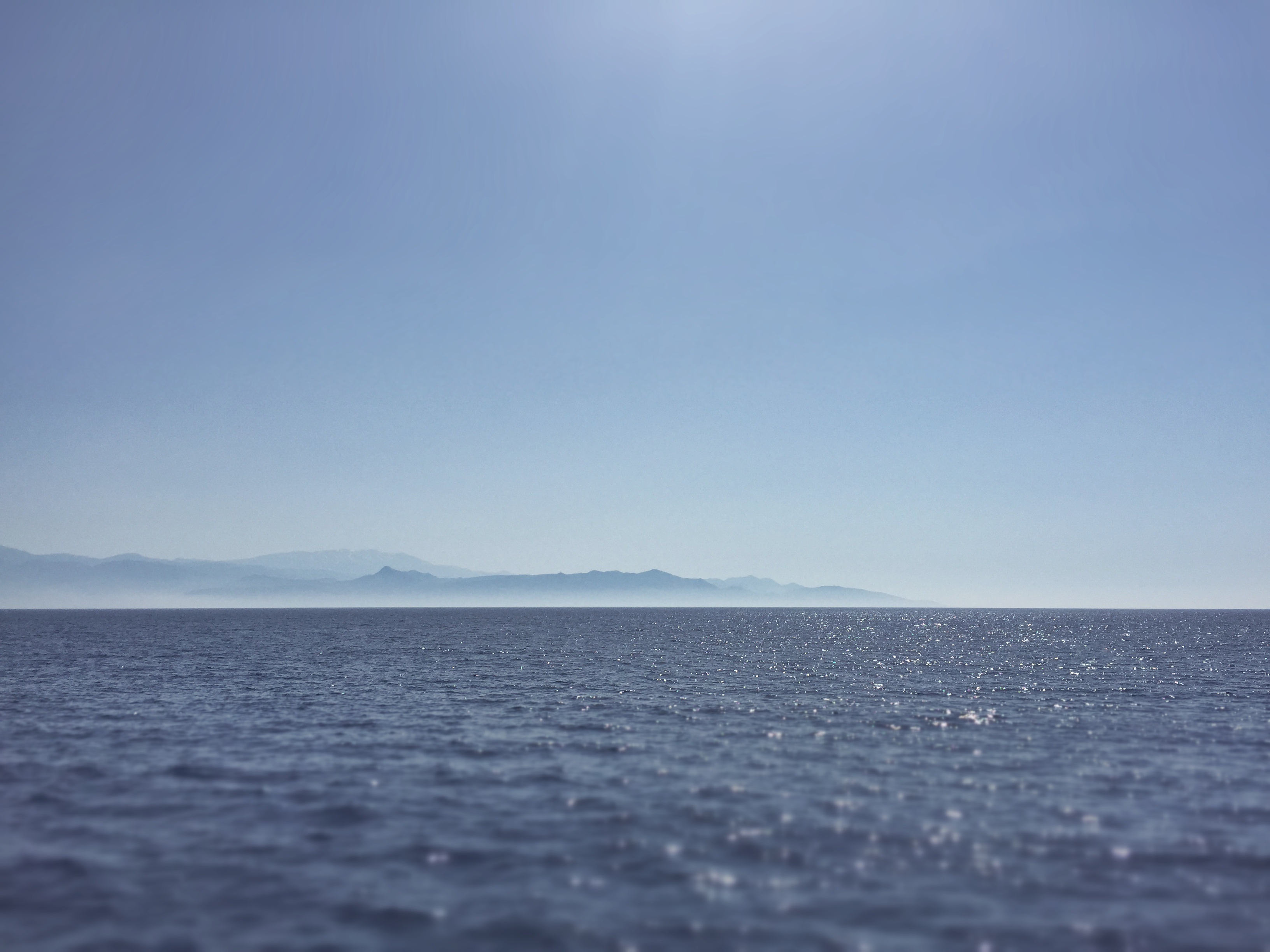 tranquil scene, mineral, holidays, nature, horizon, mountain, blue, tranquility, environment, greece, clear sky, landscape, water, mountains, copy space, HD Wallpaper