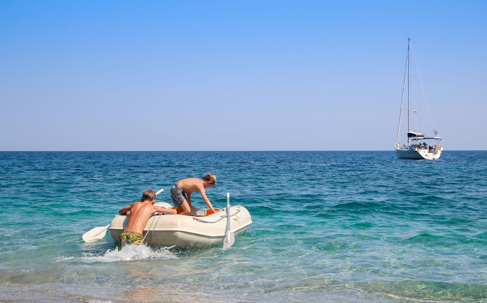 copy space, greece, water, transportation, horizon, solen, 1080P, nautical vessel, lifestyles, sailboat, outdoors, skopelos, mode of transportation, summer 2015, HD Wallpaper