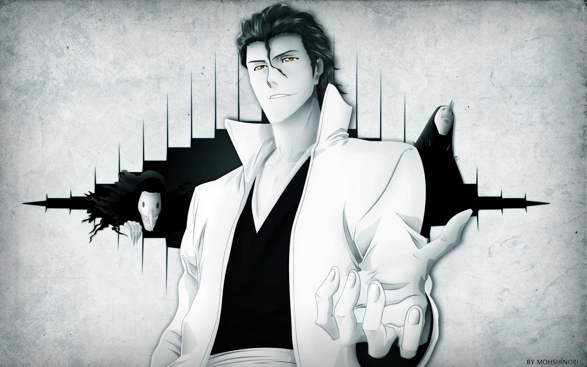 bleach, sousuke, menos, grande, aizen, 1080P, HD Wallpaper