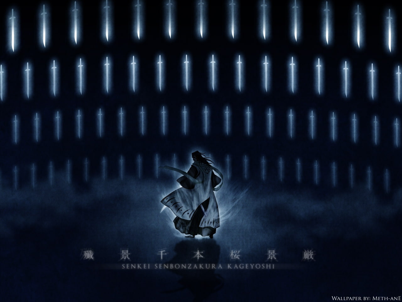 720P, hd, bleach, Kuchiki Byakuya, x, byakuya, kuchiki, anime, senbonzakura, art, HD Wallpaper