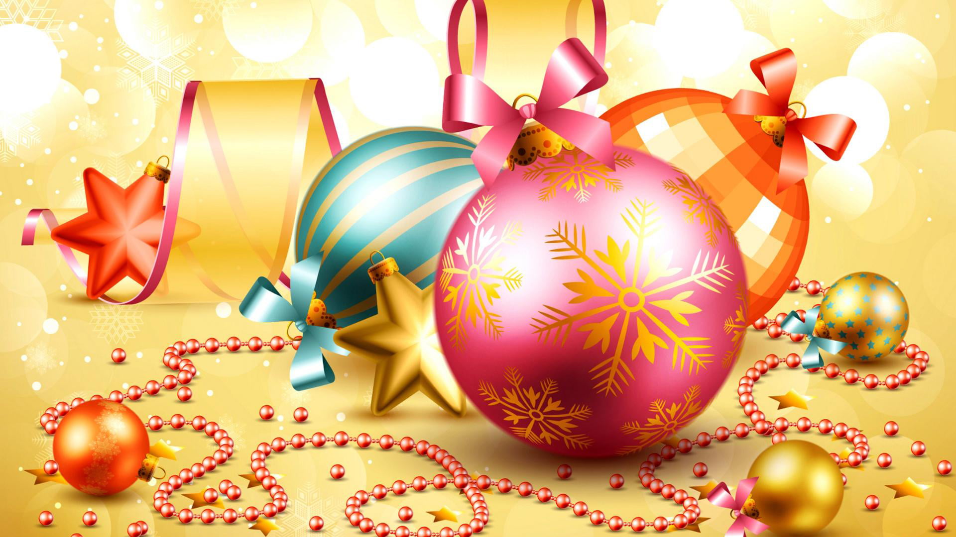 present, celebrate, gift, shine, gold, ribbon, sphere, bright, golden, 1080P, glass, celebration, bangle, icon, no people, merry, ribbon - sewing item, HD Wallpaper