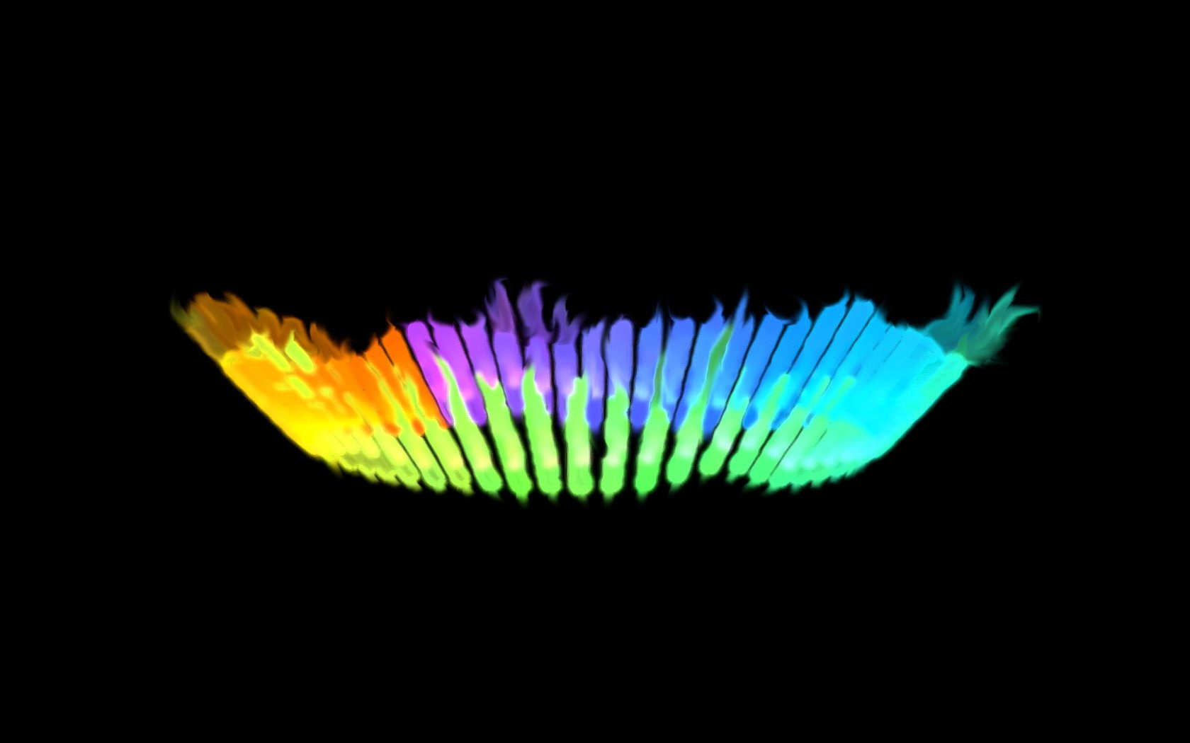 rainbows, white, multicolor, black, abstract, 720P, HD Wallpaper