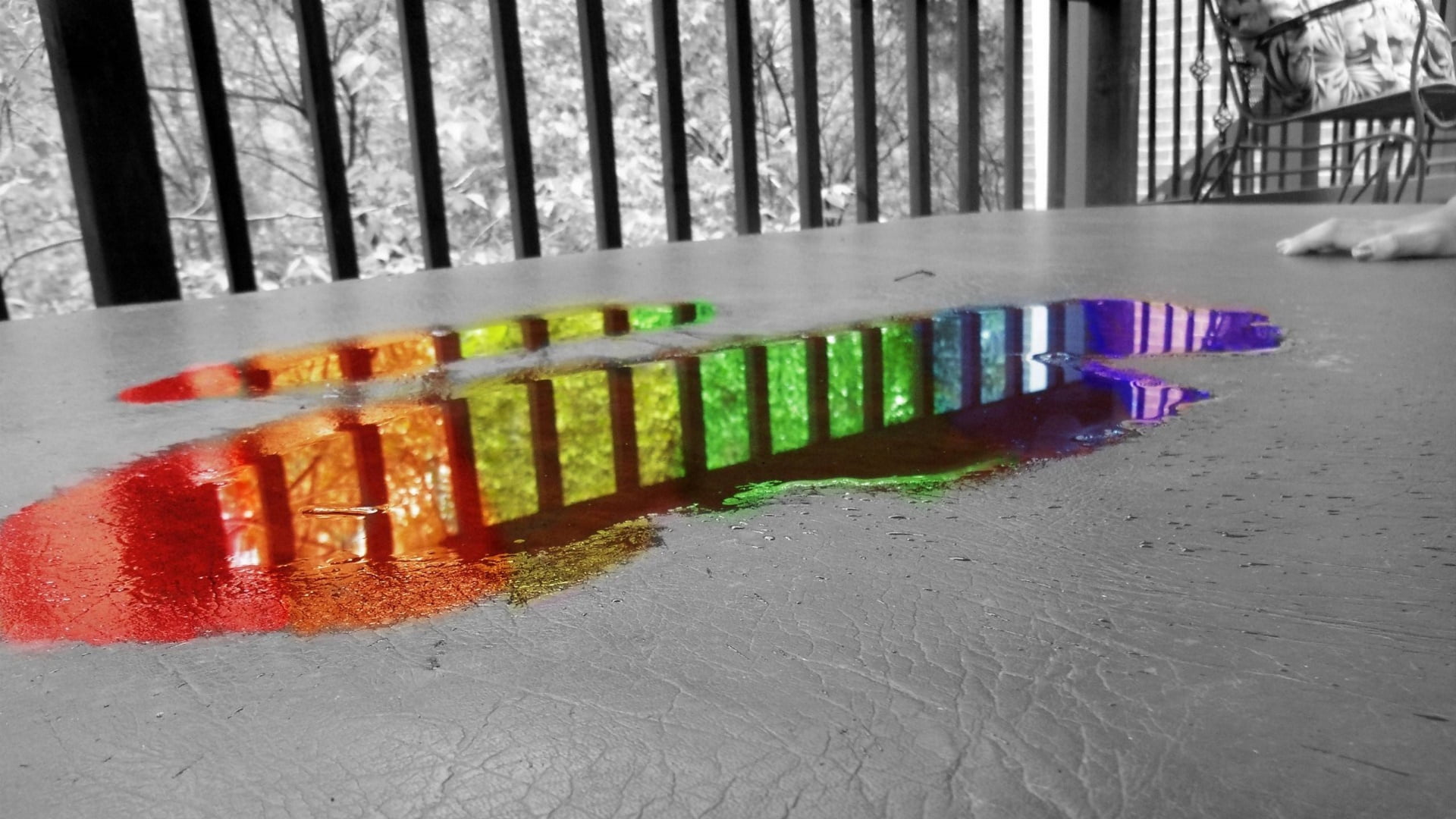 water, building, protection, contrast, architecture, 1080P, built structure, gray, boundary, rainbow colored, metal, outdoors, in a row, nature, gate, HD Wallpaper