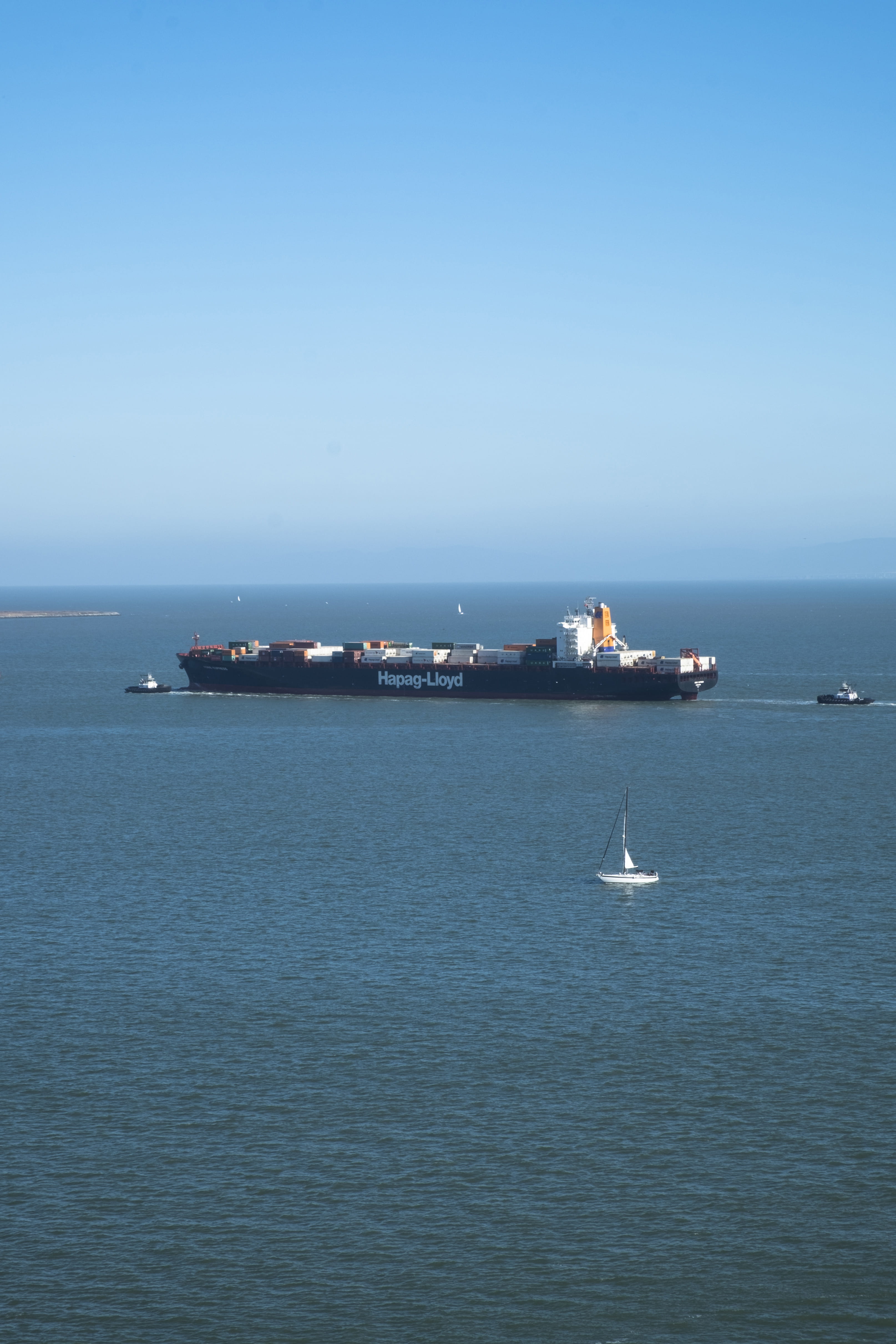 harbor, shipping, 4K, transport, waterfront, horizon over water, sea, yerba buena island, ship, container, travel, san francisco, nautical vessel, port, Phone HD Wallpaper