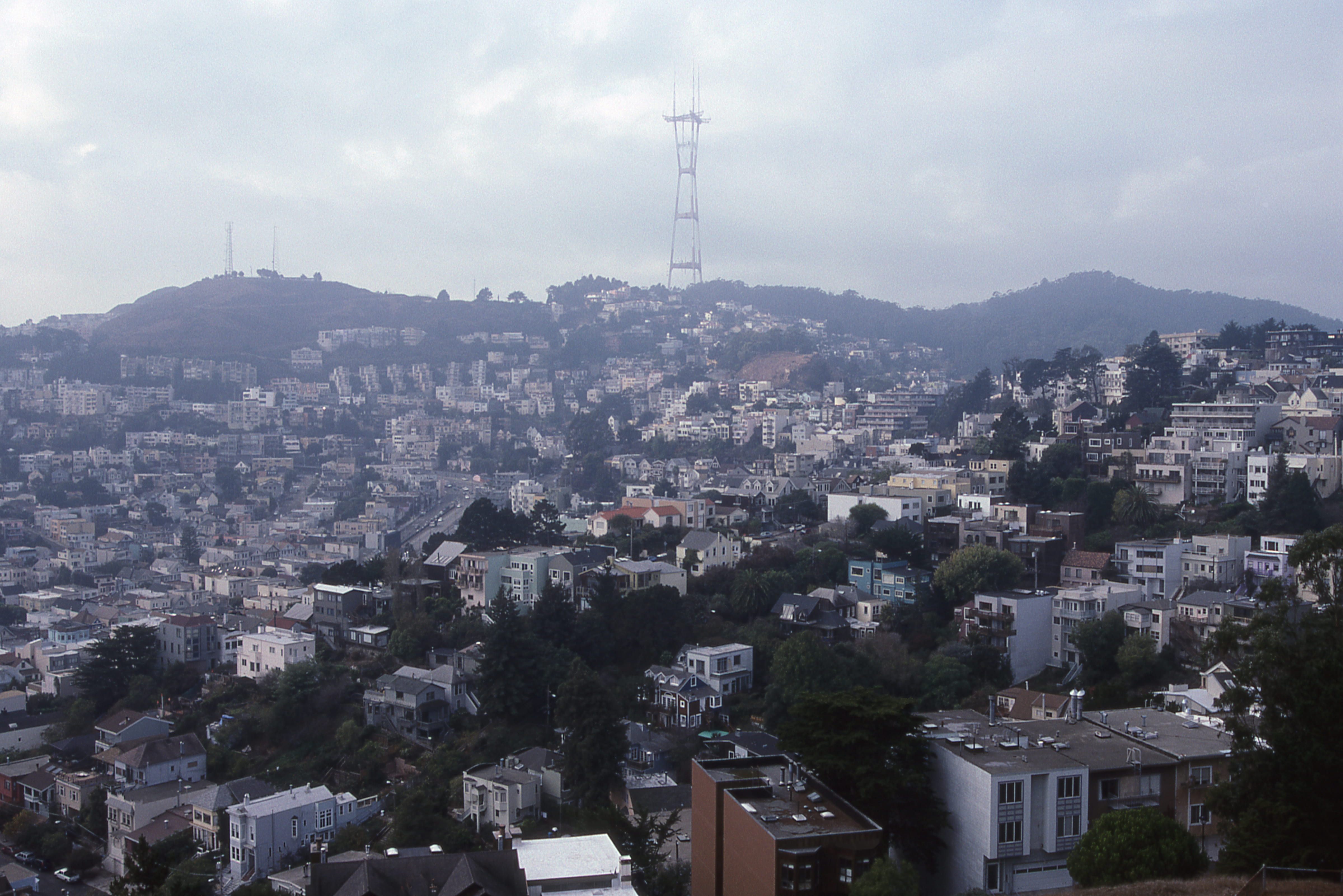 mountain, townscape, town, united states, built structure, architecture, tree, high angle view, building exterior, 4K, house, buena vista, san francisco, HD Wallpaper