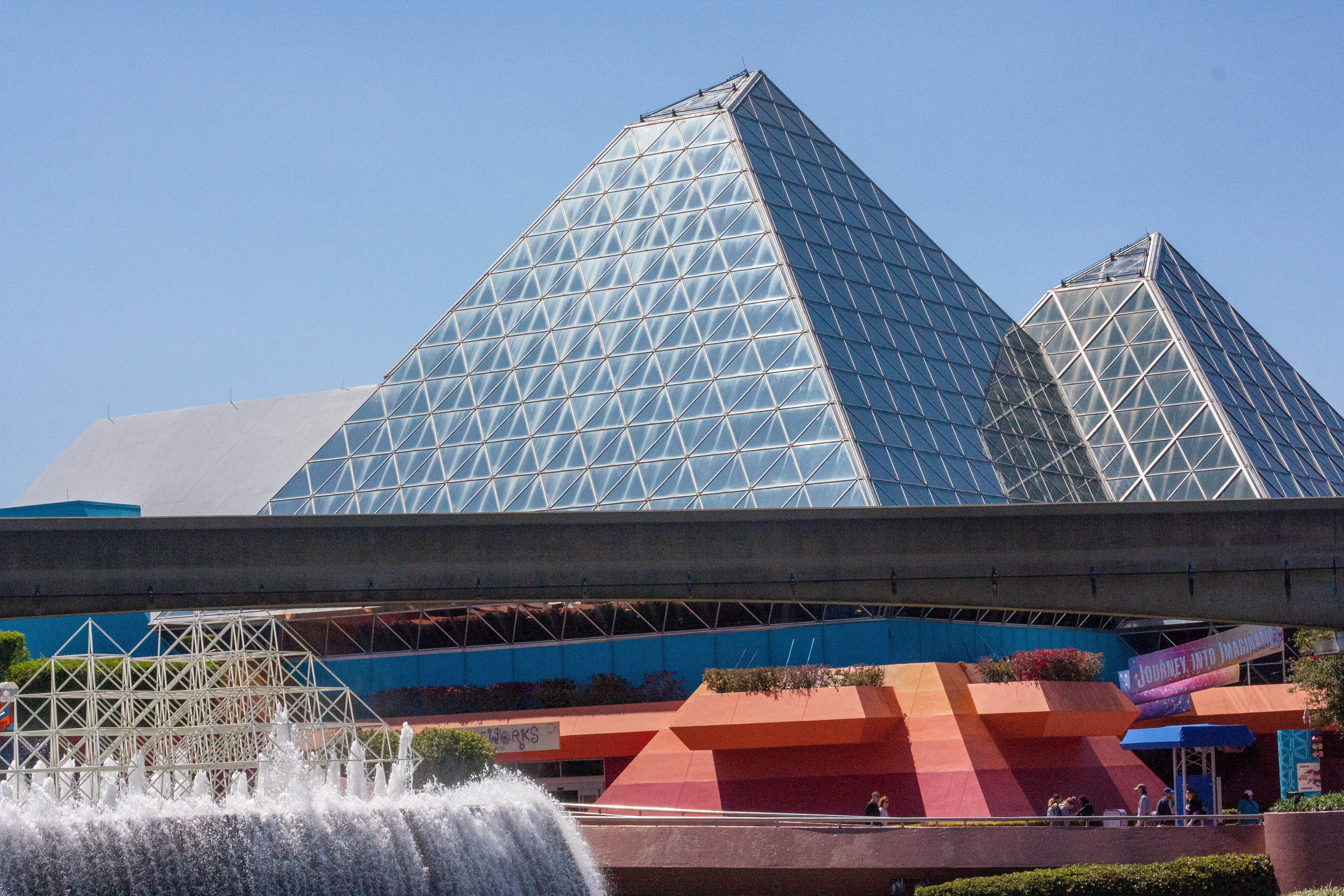 disney world, disney, outdoors, epcot, water, nature, day, 4K, sky, united states, tourism, skyscraper, imagination, architecture, building exterior, city, HD Wallpaper