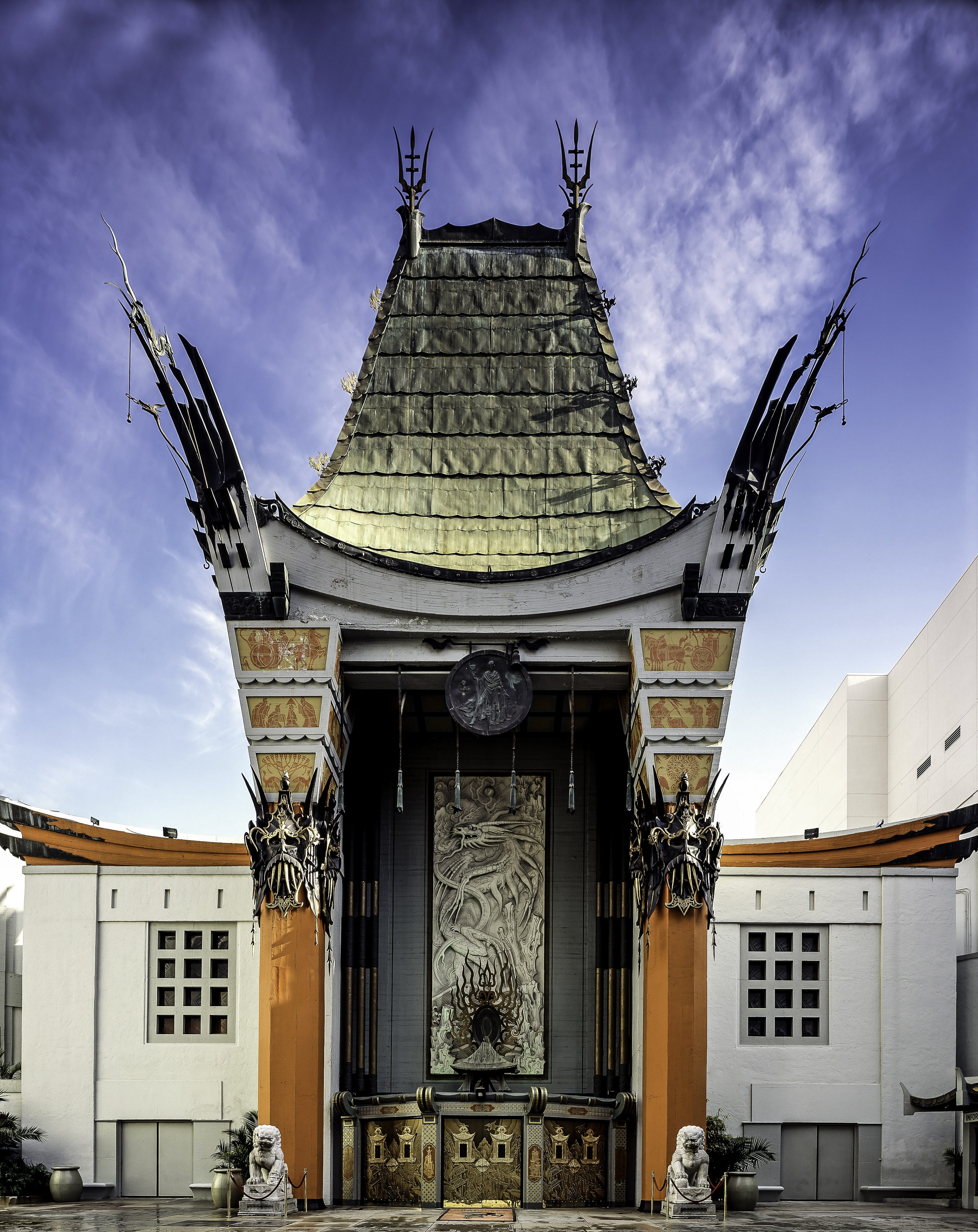 place of worship, gold, Chinatown, chinese theatre, sky, architecture, cultures, los, angeles, religion, low angle view, California, day, built Structure, Phone HD Wallpaper