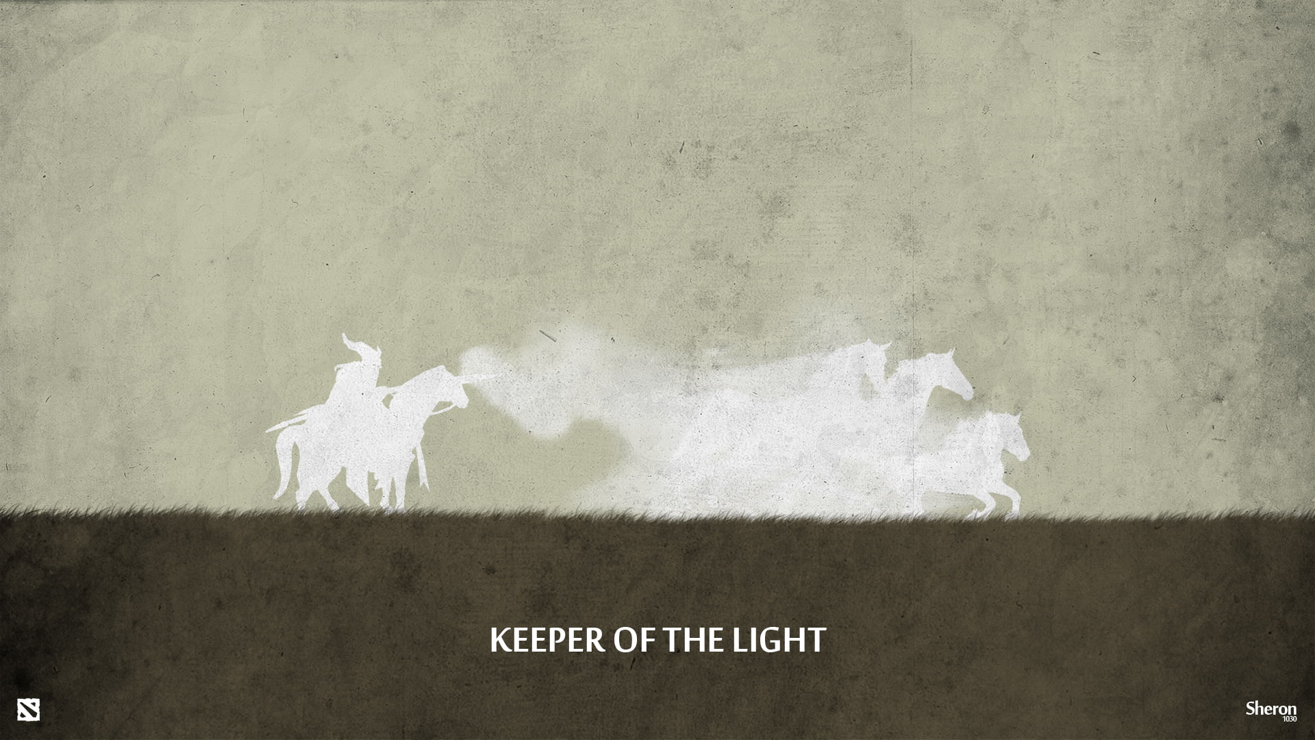 keeper of the light, horse, minimalism, dota 2, 1080P, valve, sheron1030, HD Wallpaper