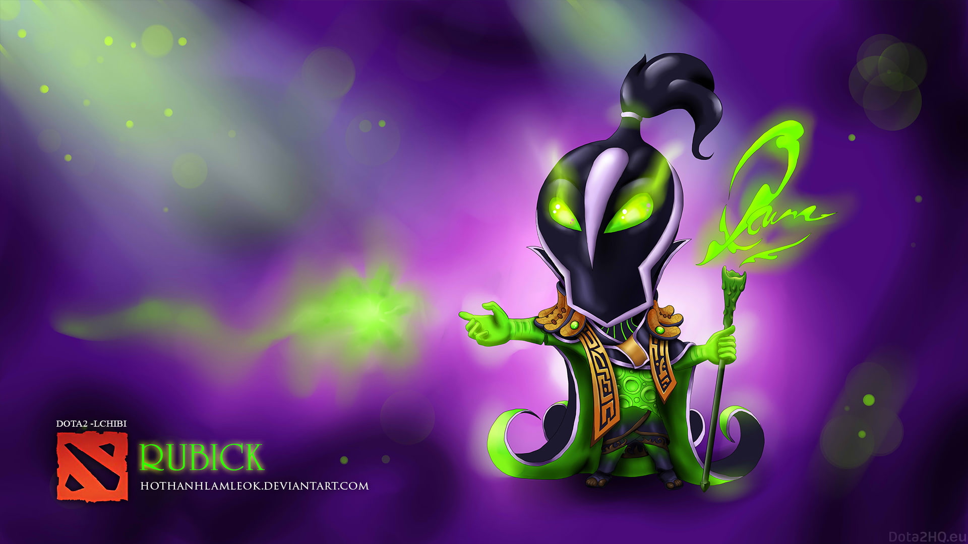 magus, 1080P, rubick, grand, chibi, HD Wallpaper