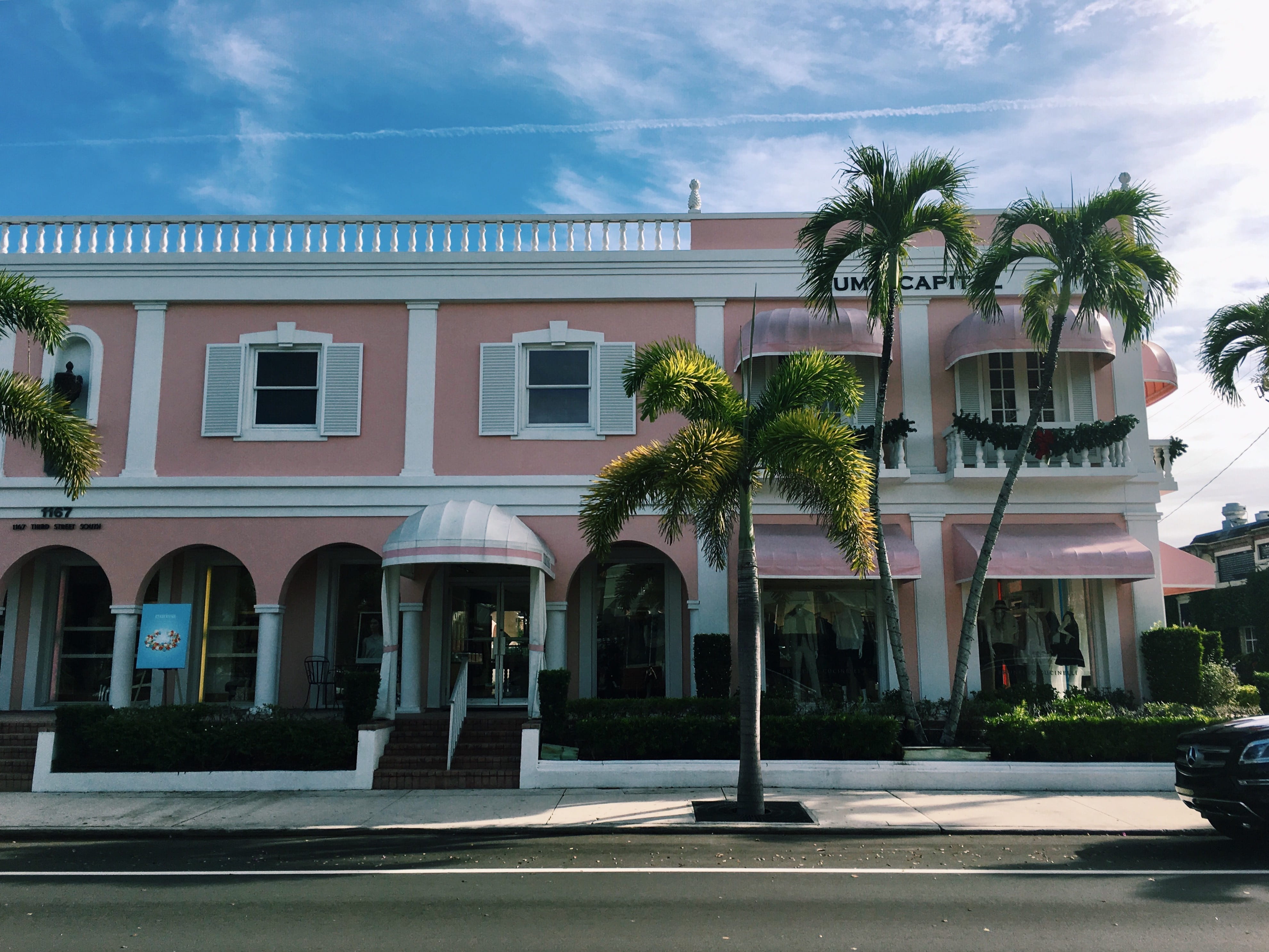 residential district, day, florida, road, sky, street, 4K, cloud - sky, palm trees, built structure, 3rd street south, united states, historic, palm tree, HD Wallpaper