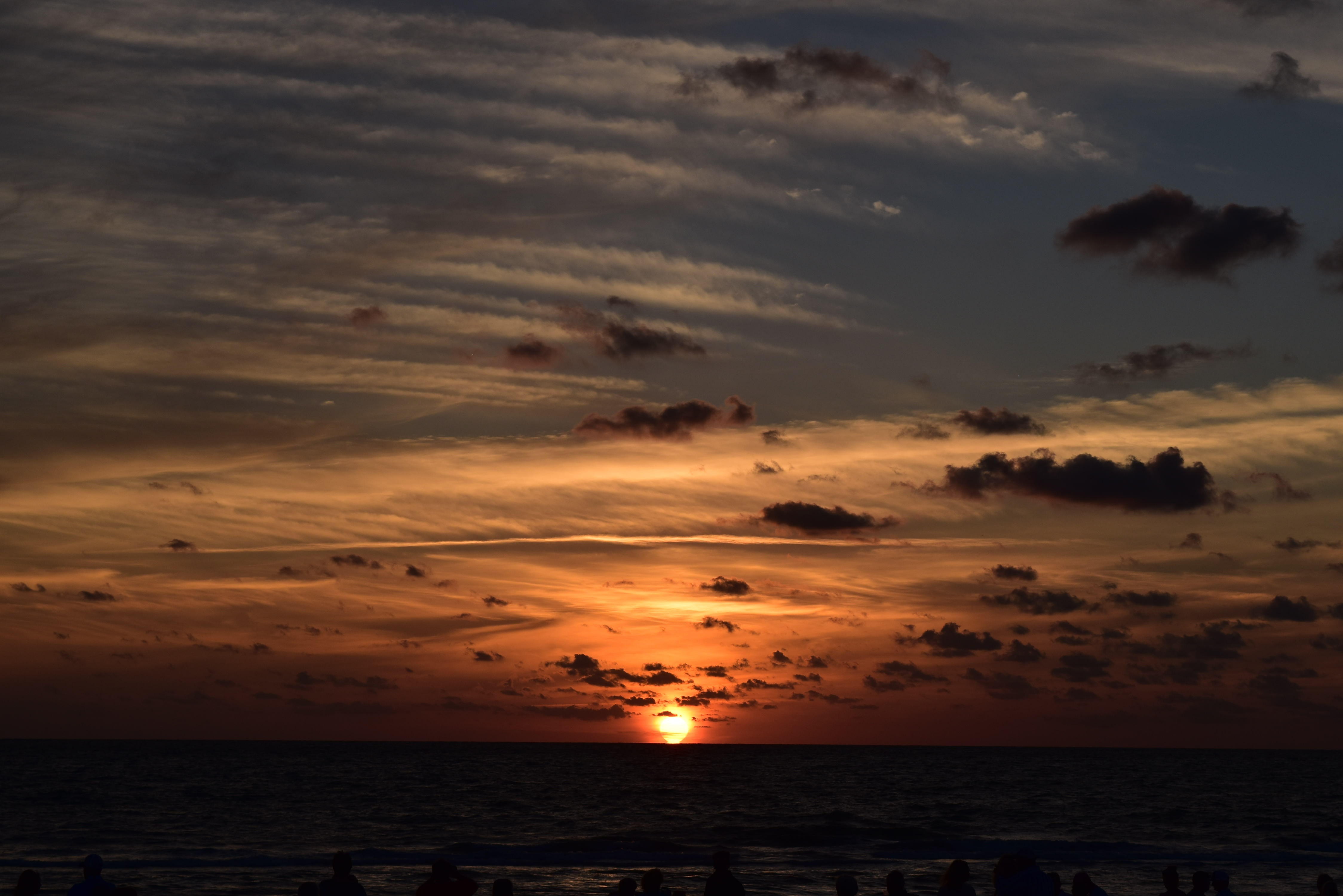 beauty in nature, Florida, clouds, scenics, no people, tranquil scene, florida, Sunset, evening, scenics - nature, idyllic, 4K, tranquility, Sea, beach, HD Wallpaper