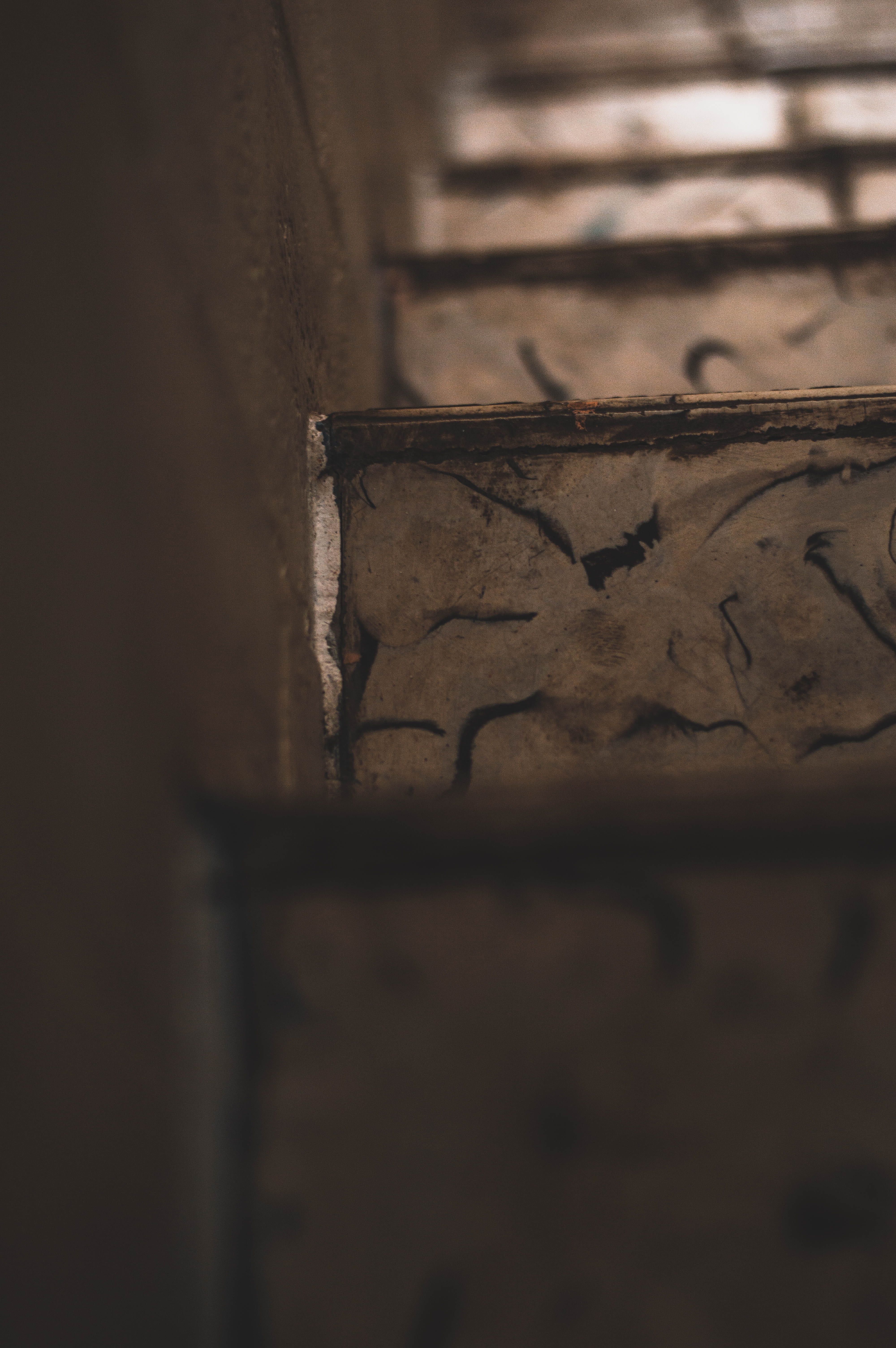 stairs, brown, no people, wood - material, day, run-down, wall - building feature, indoors, old, black, weathered, built structure, d3200, close-up, 5K, Phone HD Wallpaper
