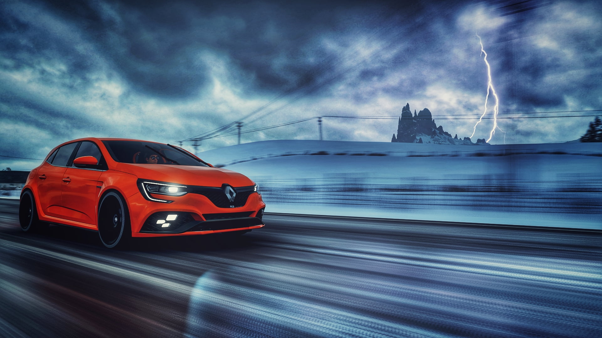 megane rs, 1080P, Forza Horizon 4, Renault, Renault Megane RS, car, HD Wallpaper