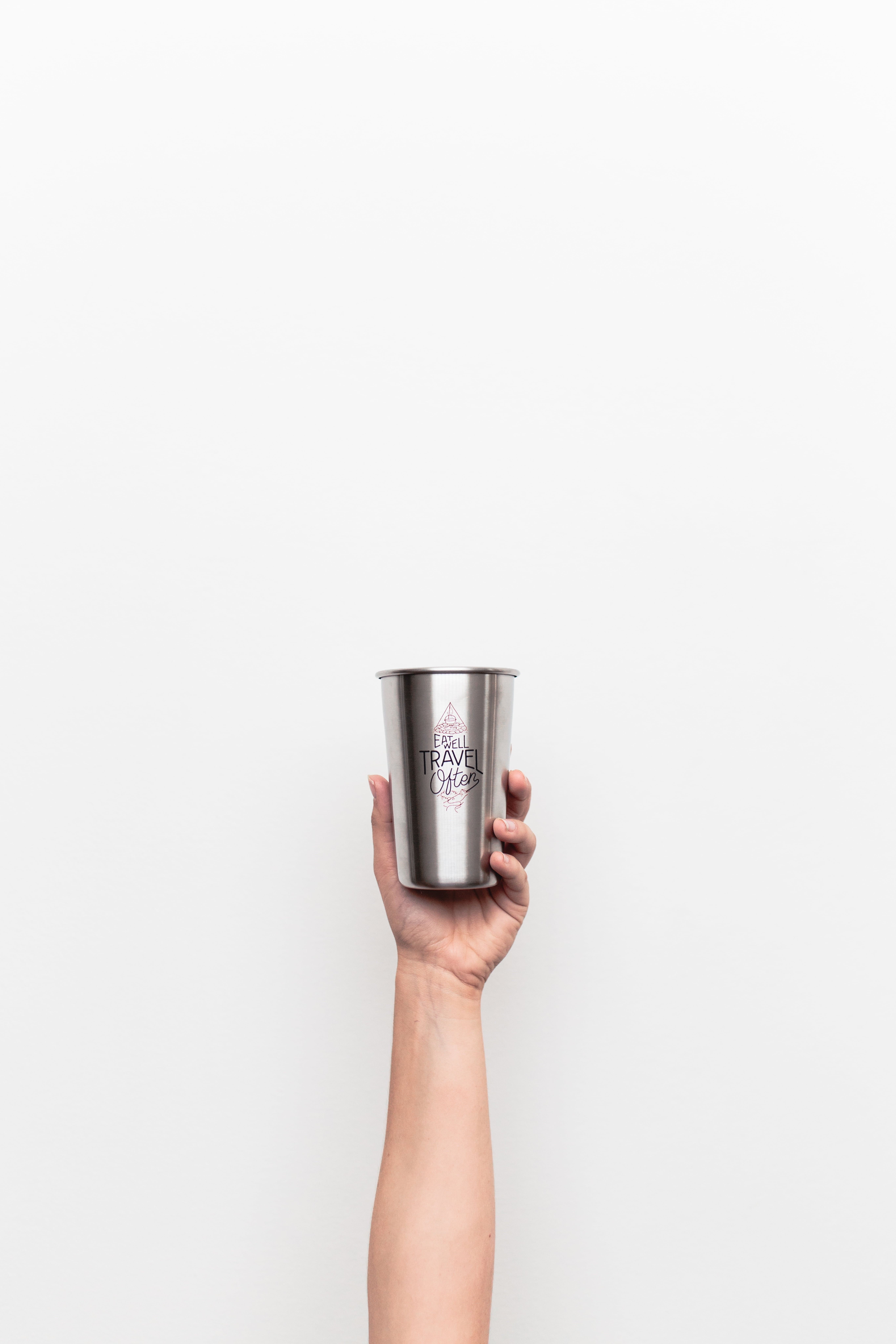 one woman only, drinking, studio shot, background, bottle, food and drink, paper, close-up, mug, finger, one person, stainless, person, holding, steel, Phone HD Wallpaper